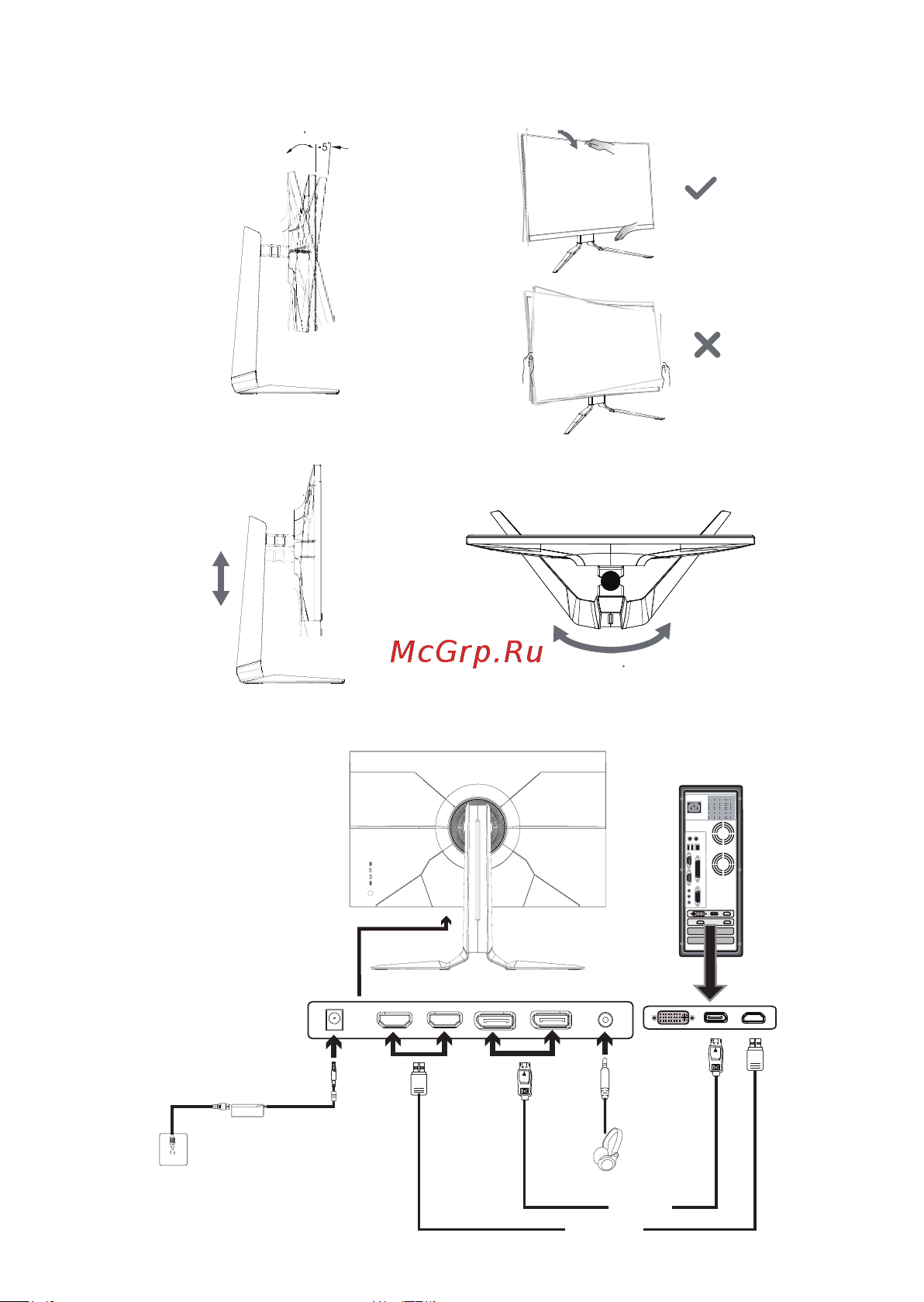 Thunderobot LQ27F165L [15/23] Подключение к пк и порты устройства