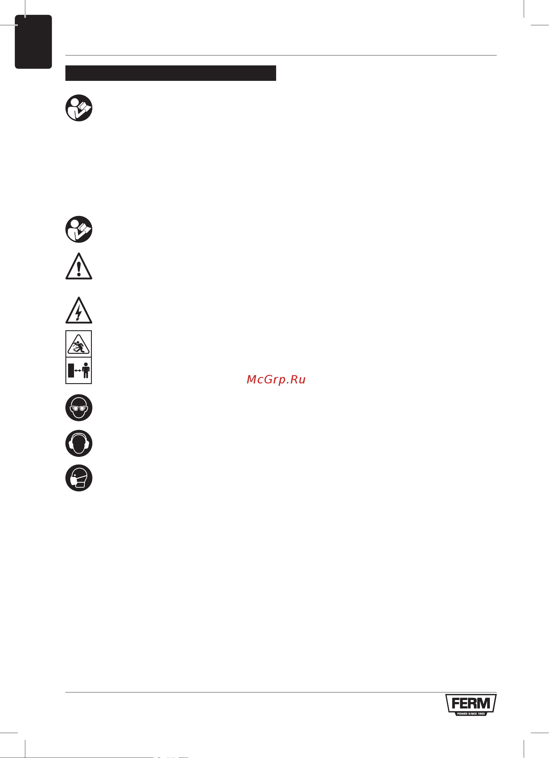 FERM CSM1043 [6/148] Safety instructions