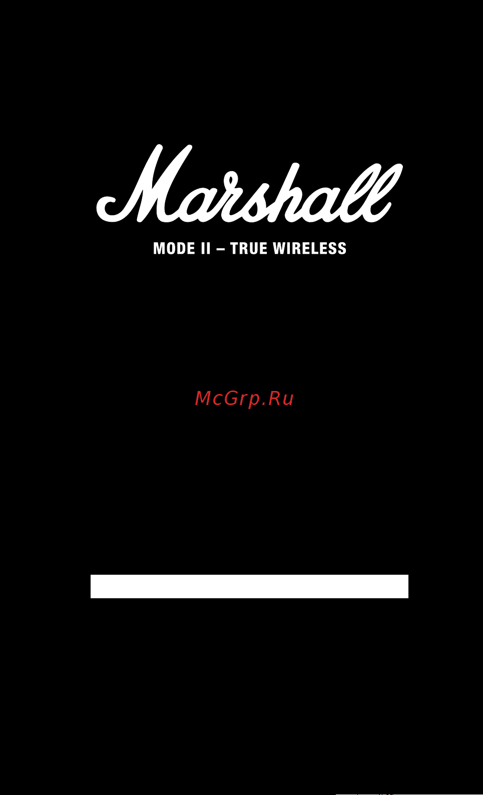 Marshall Mode II black Руководство по эксплуатации онлайн
