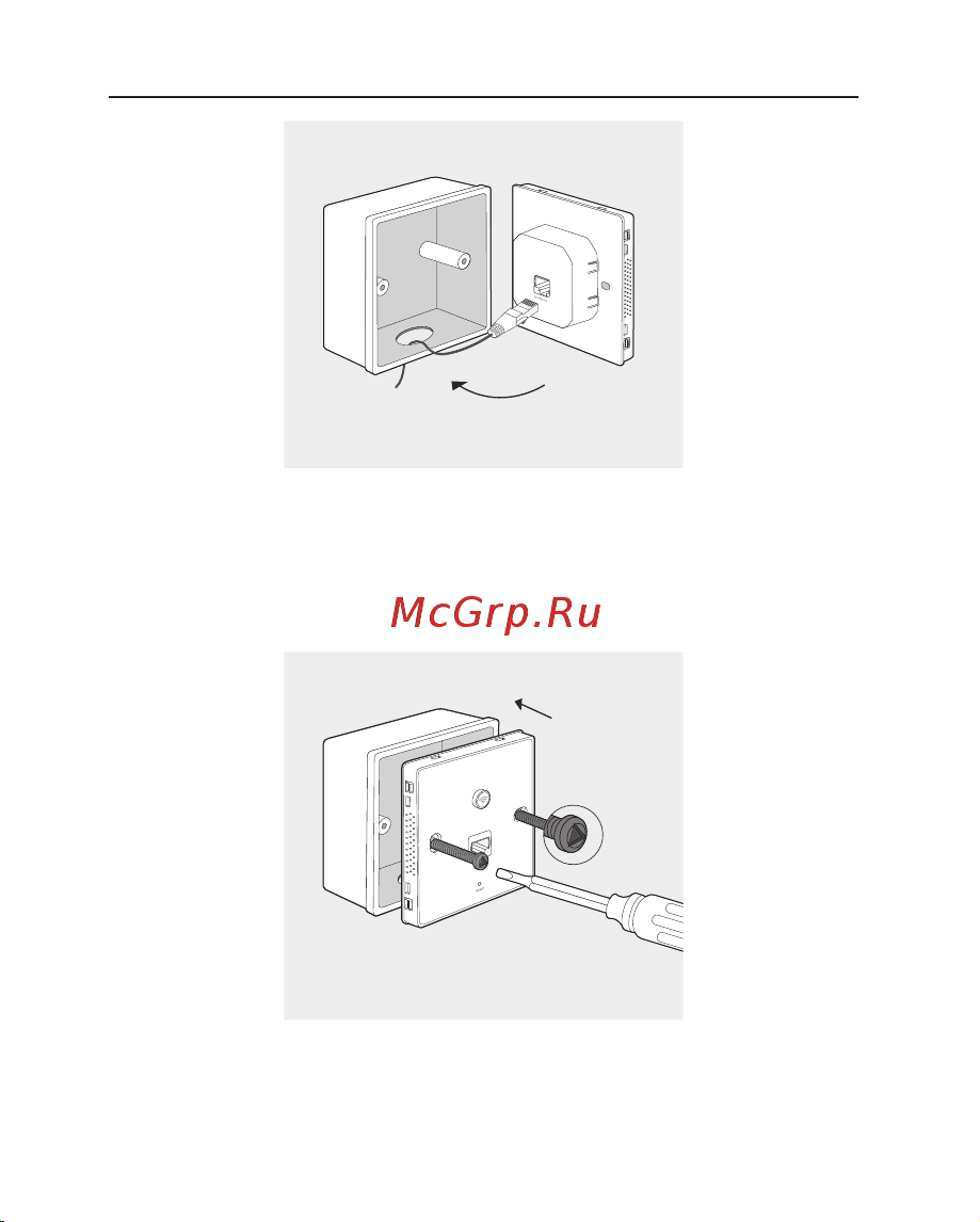 Tp-Link EAP115-Wall N300 Wi-Fi белый [26/96] Tegye be a helyükre majd csavarja be a mellékelt csavarokat és csavarja be őket egy háromszögű csavarhúzó segítségével a tartós rögzítéshez