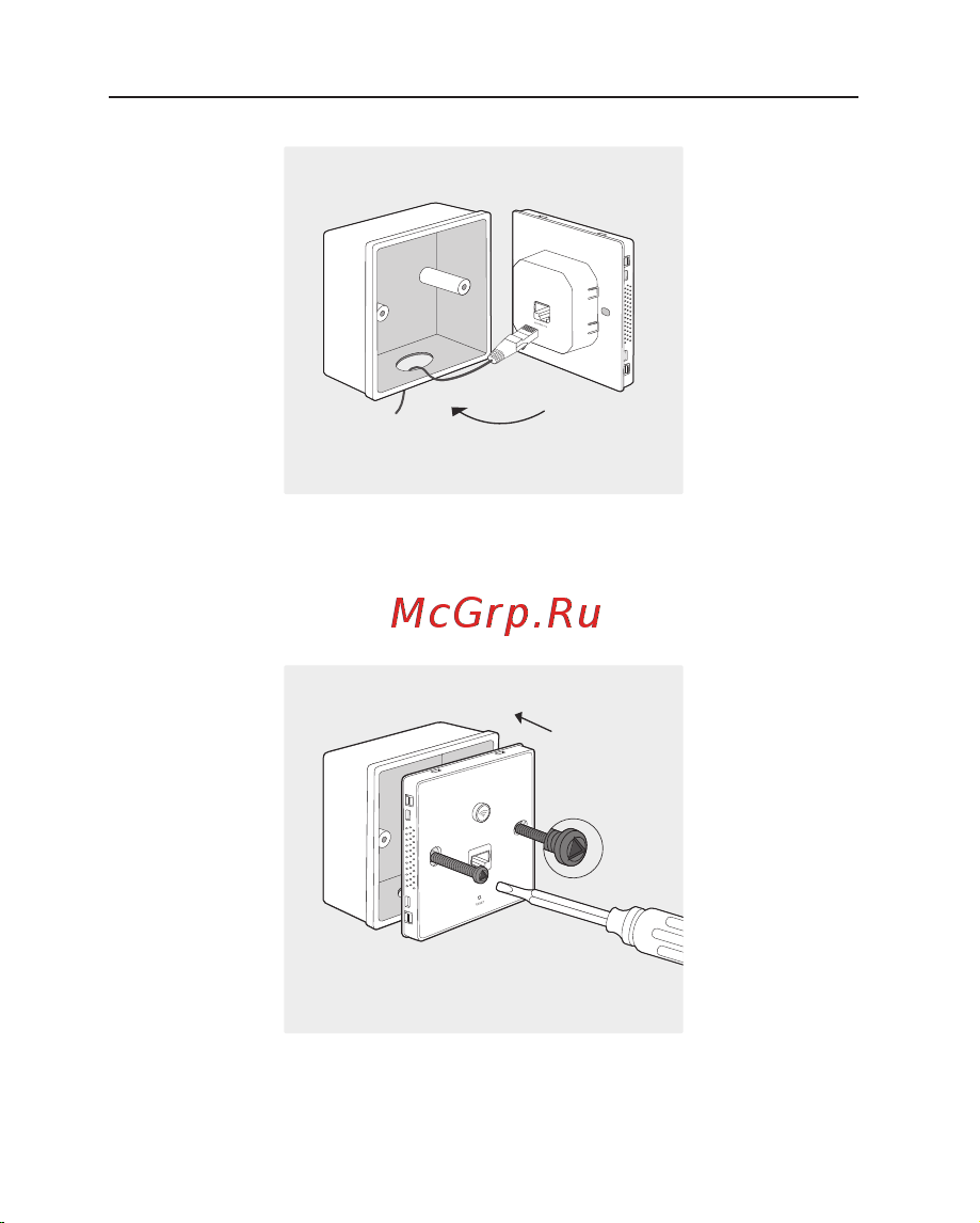 Tp-Link EAP115-Wall N300 Wi-Fi белый [56/96] Розташуйте гвинти надані у комплекті та закрутіть їх трикутною викруткою щоб закріпити кронштейн