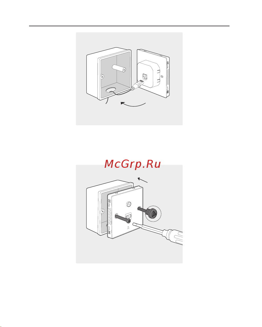 Tp-Link EAP115-Wall N300 Wi-Fi белый [6/96] Insert the enclosed screws and tighten them with a triangular screwdriver to secure the mounting bracket