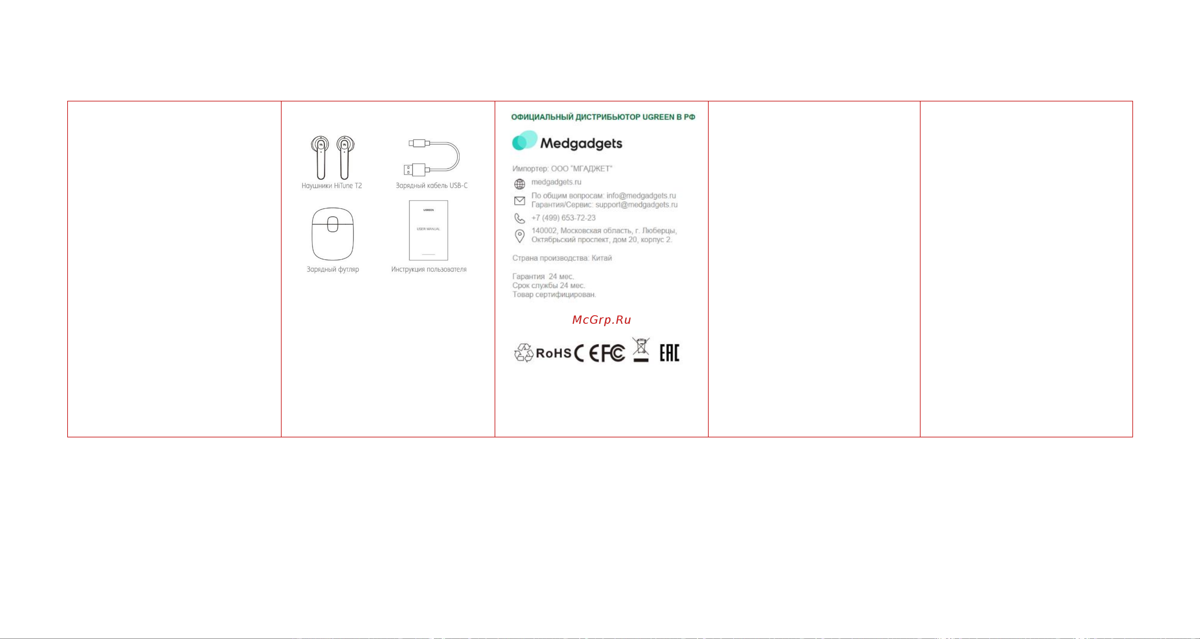 uGreen HiTune T2 (80652) [3/3] Комплектация