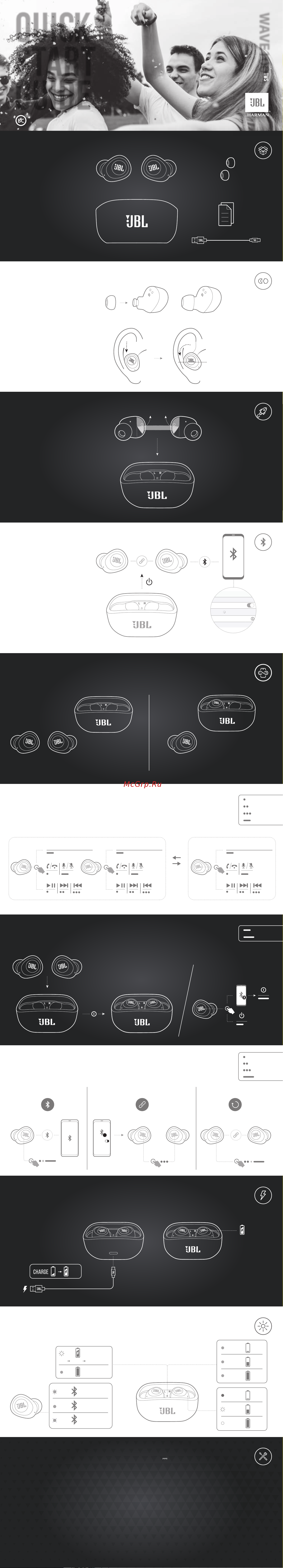 JBL Wave 100 Silver ( Руководство по эксплуатации онлайн