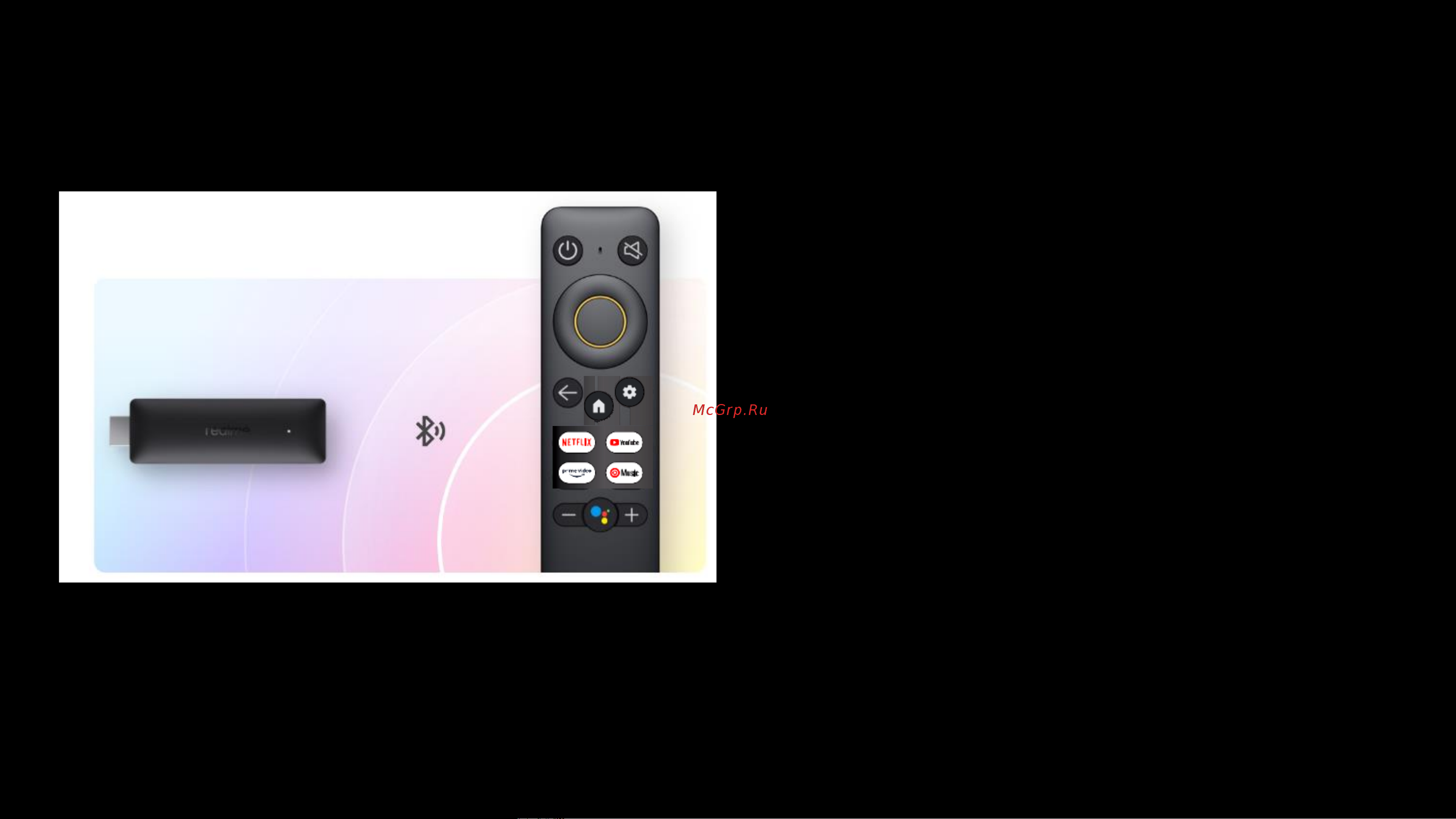 Realme 4K Smart Google TV Stick Black (RMV2105) [12/24] Bluetooth voice control remote