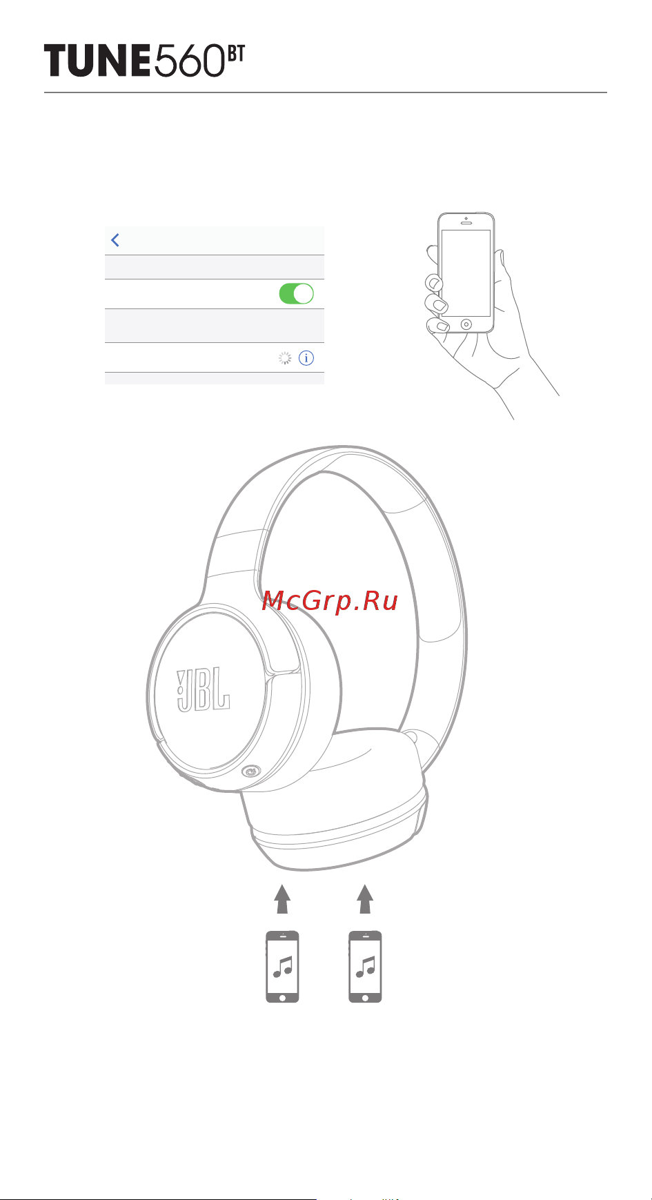JBL T560 BT White ( [8/20] Quick start guide guide de démarrage rapide