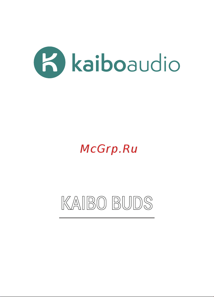 KaiboAudio Buds Wave 1 White (KBB01) Руководство по эксплуатации онлайн