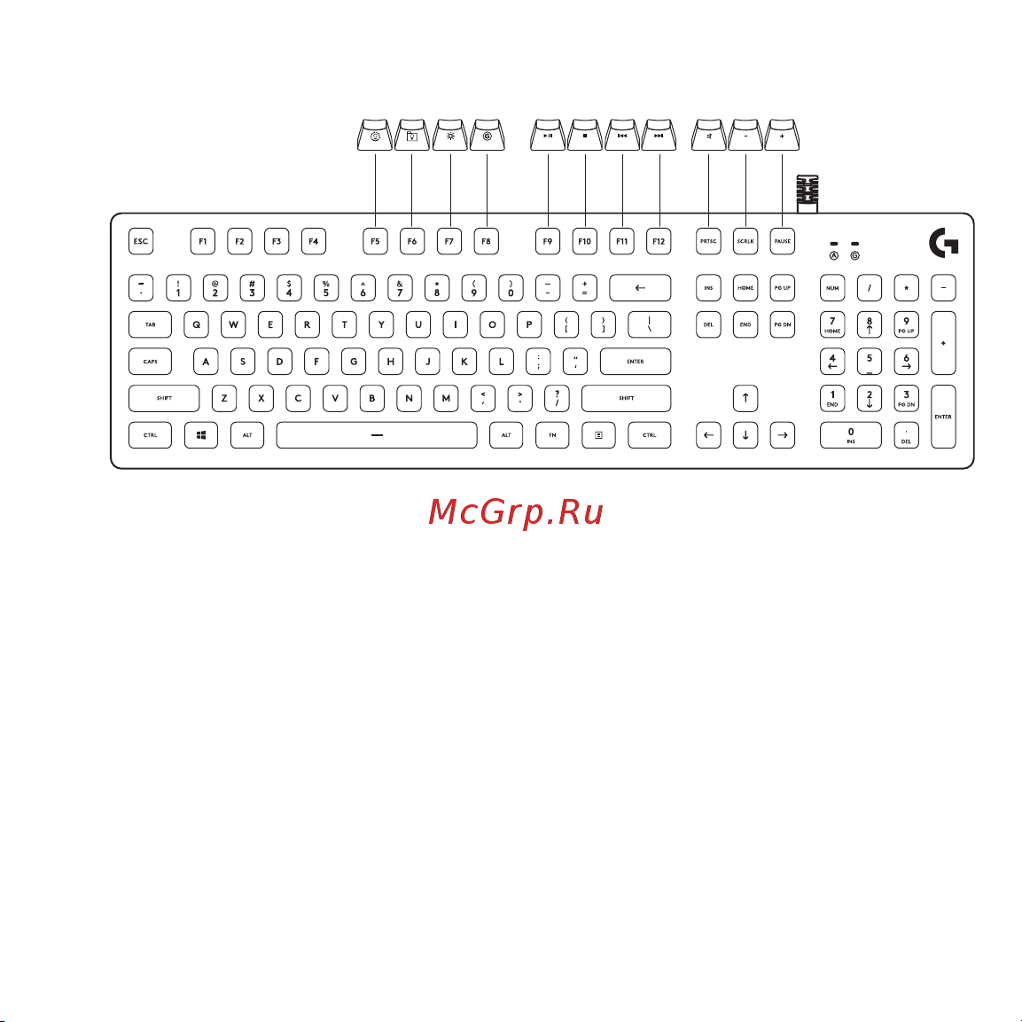 Logitech G513 Brown Switch (русская раскладка) [2/0] По русски 63