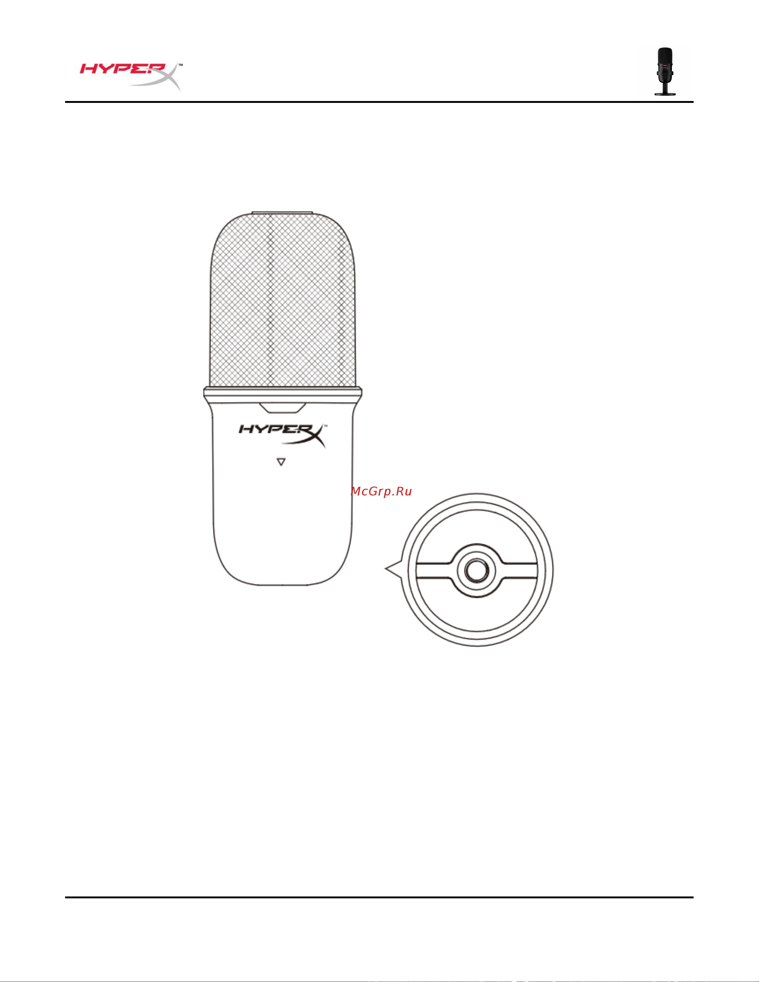 HyperX SoloCast White [180/193] 使用麥克風固定架
