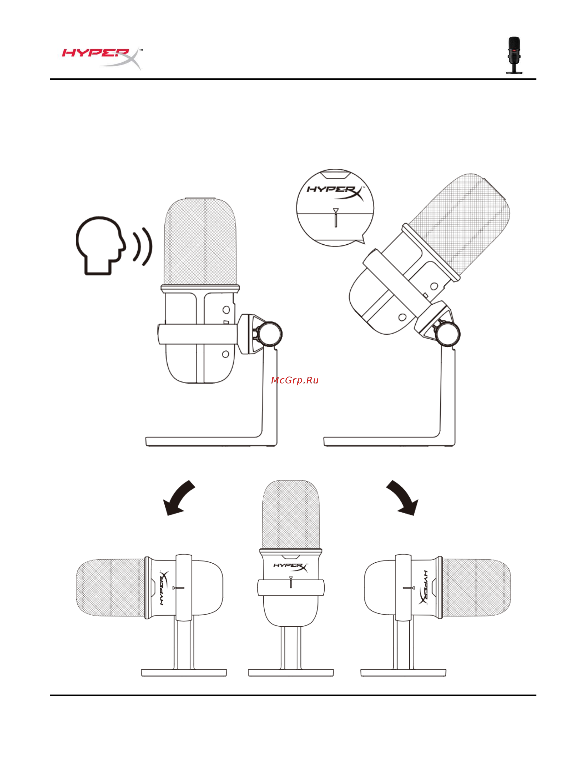 HyperX SoloCast White [58/193] Posizione del microfono