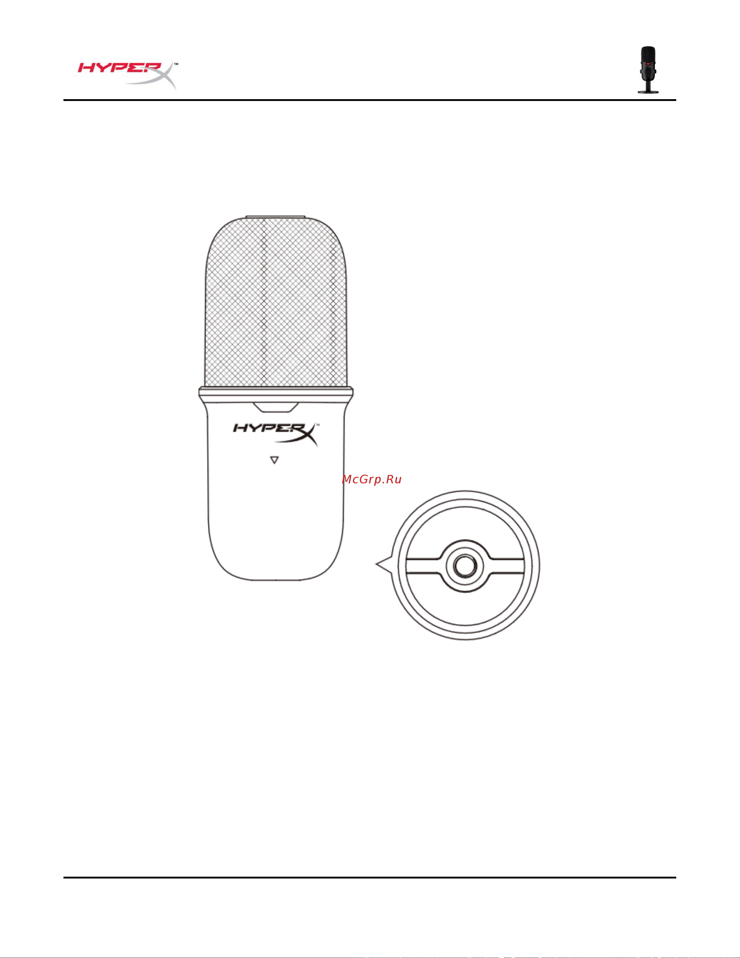 HyperX SoloCast Black [84/0] Korzystanie z uchwytu do mikrofonu