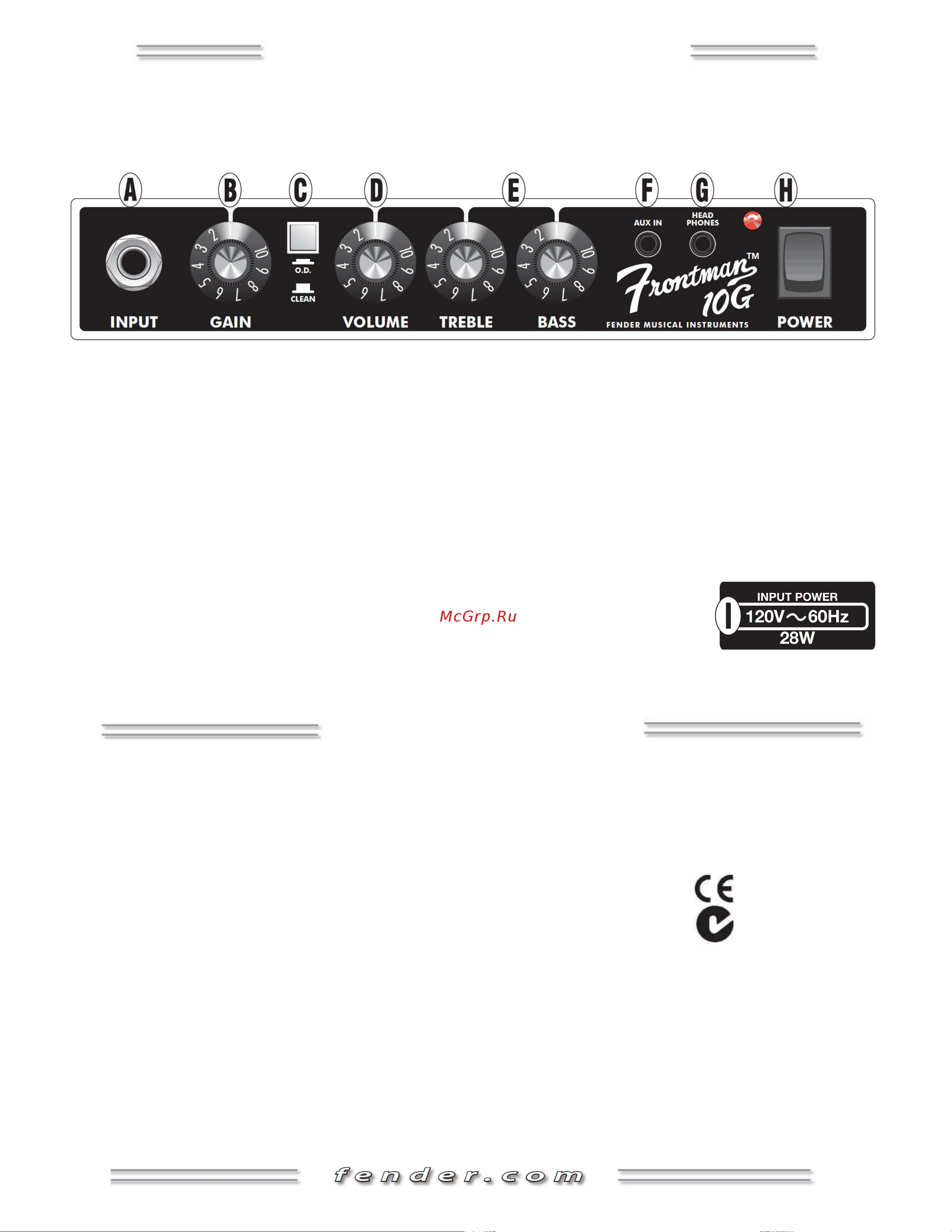 Fender FRONTMAN 10G [3/4] Гитарный усилитель frontman 10g