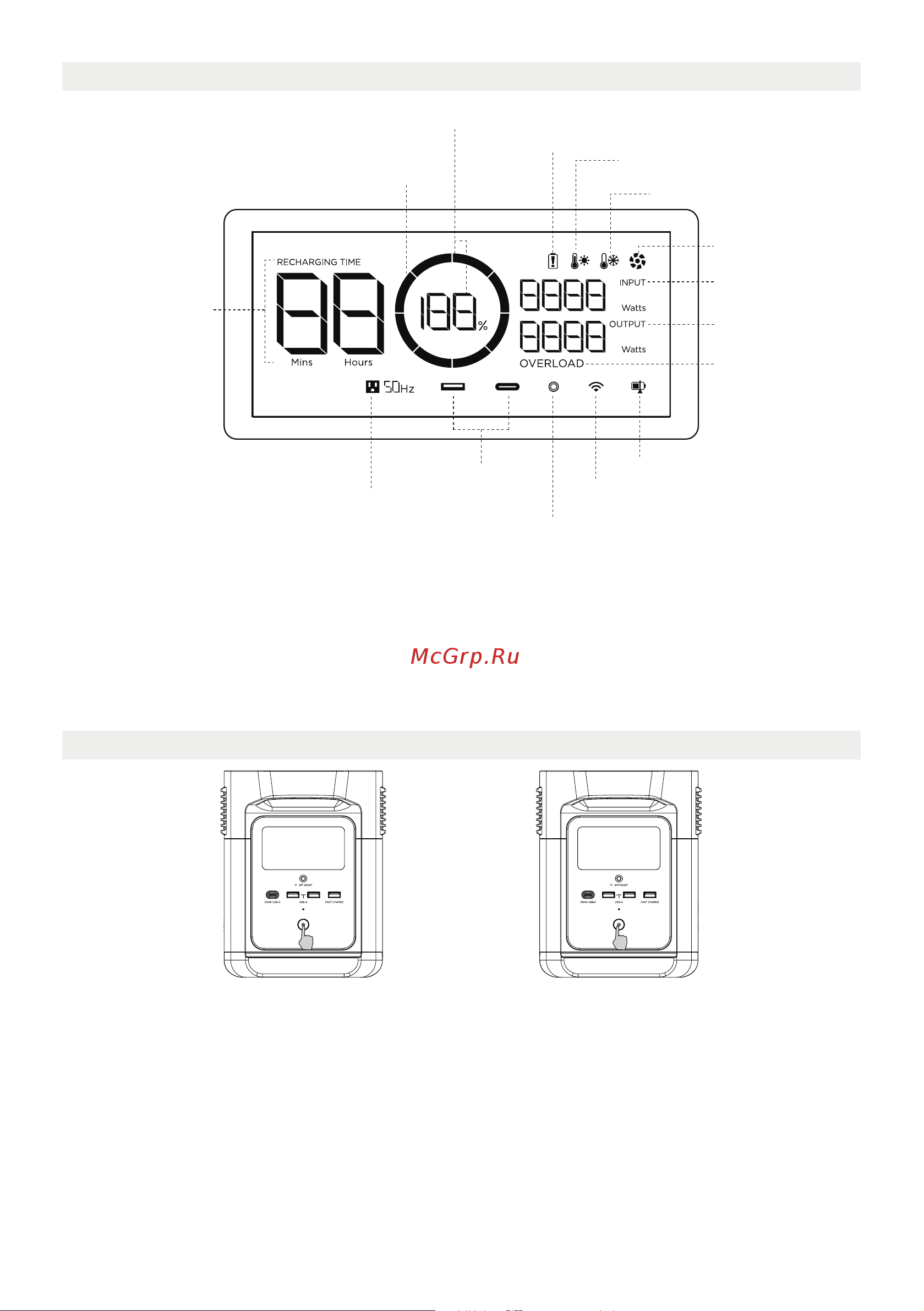 Ecoflow DELTA mini (EFD320) [63/126] Pantalla lcd