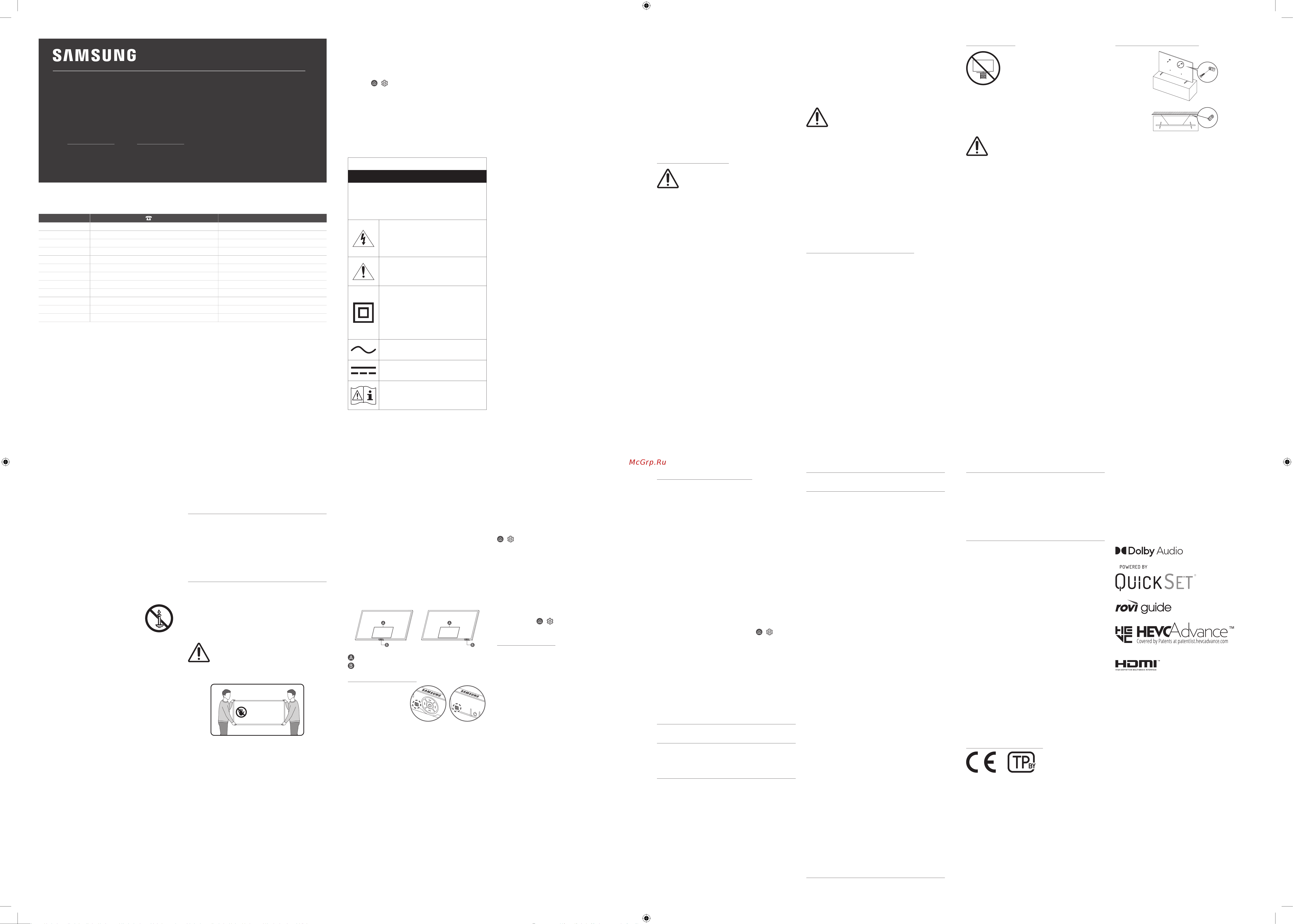 Samsung UE55AU7500UXCE [2/2] User manual