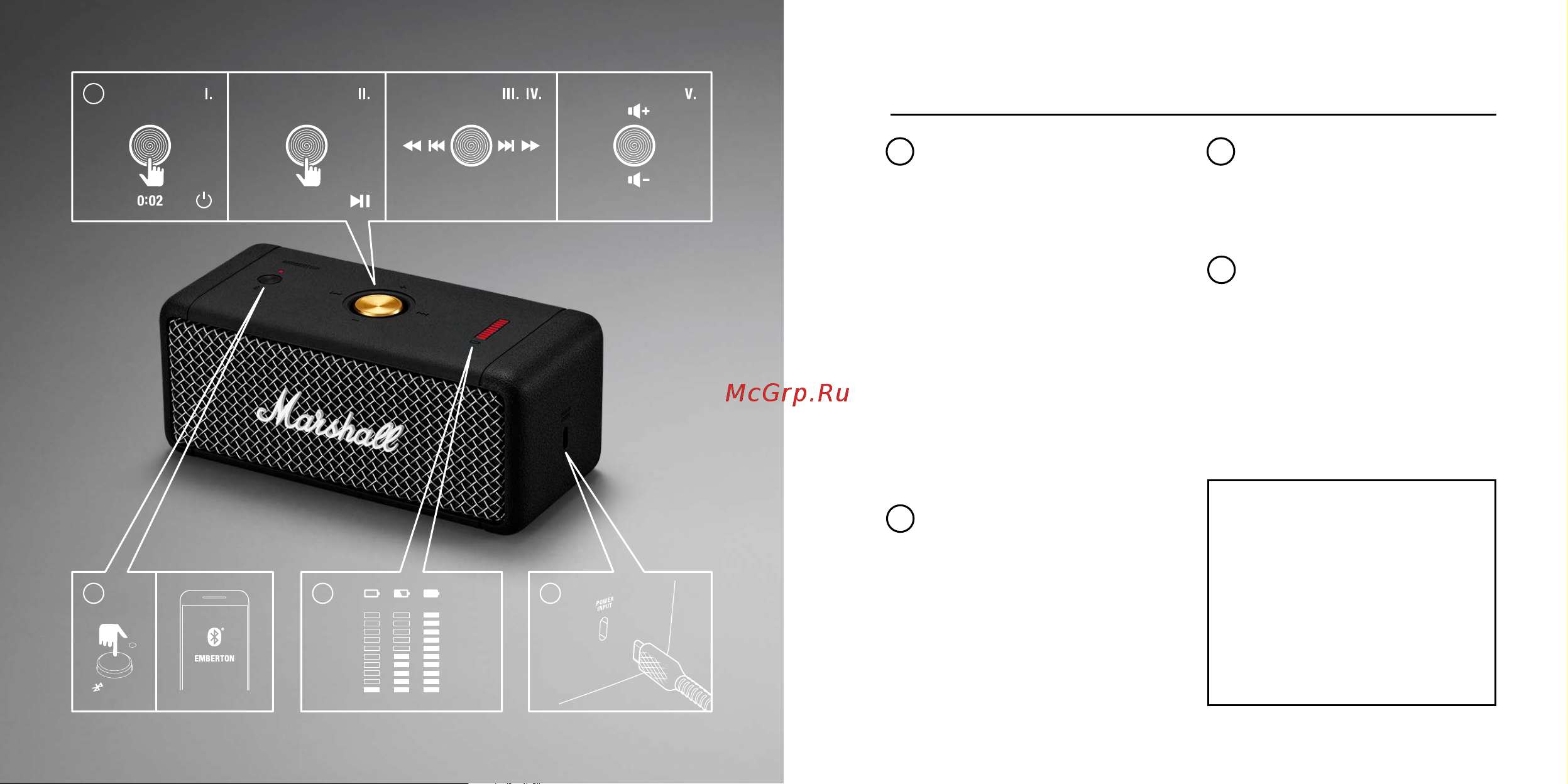 Marshall Emberton BT Black [37/39] Складові пристрою українська