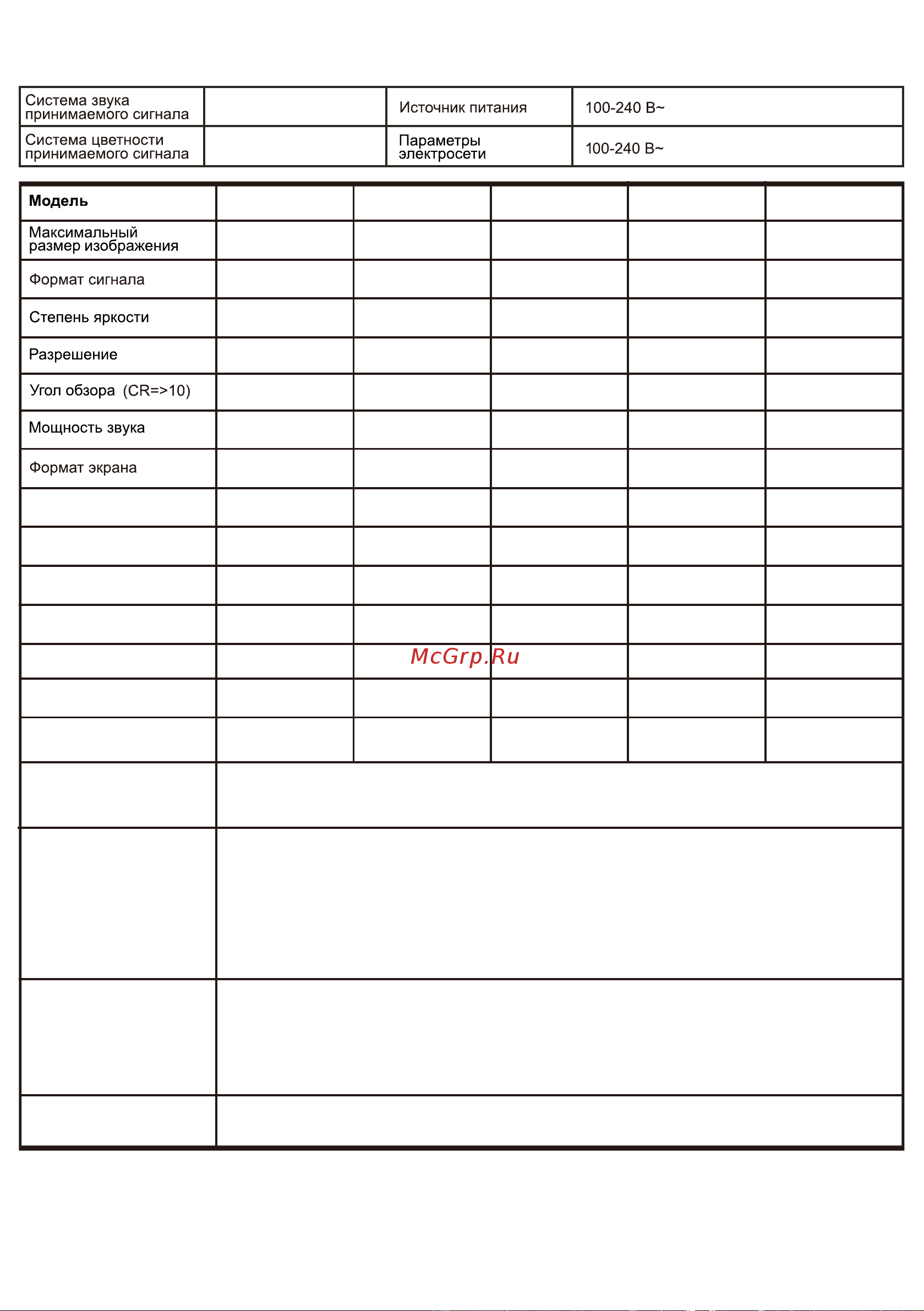 Tcl 50P725 [20/44] Texнические характеристики