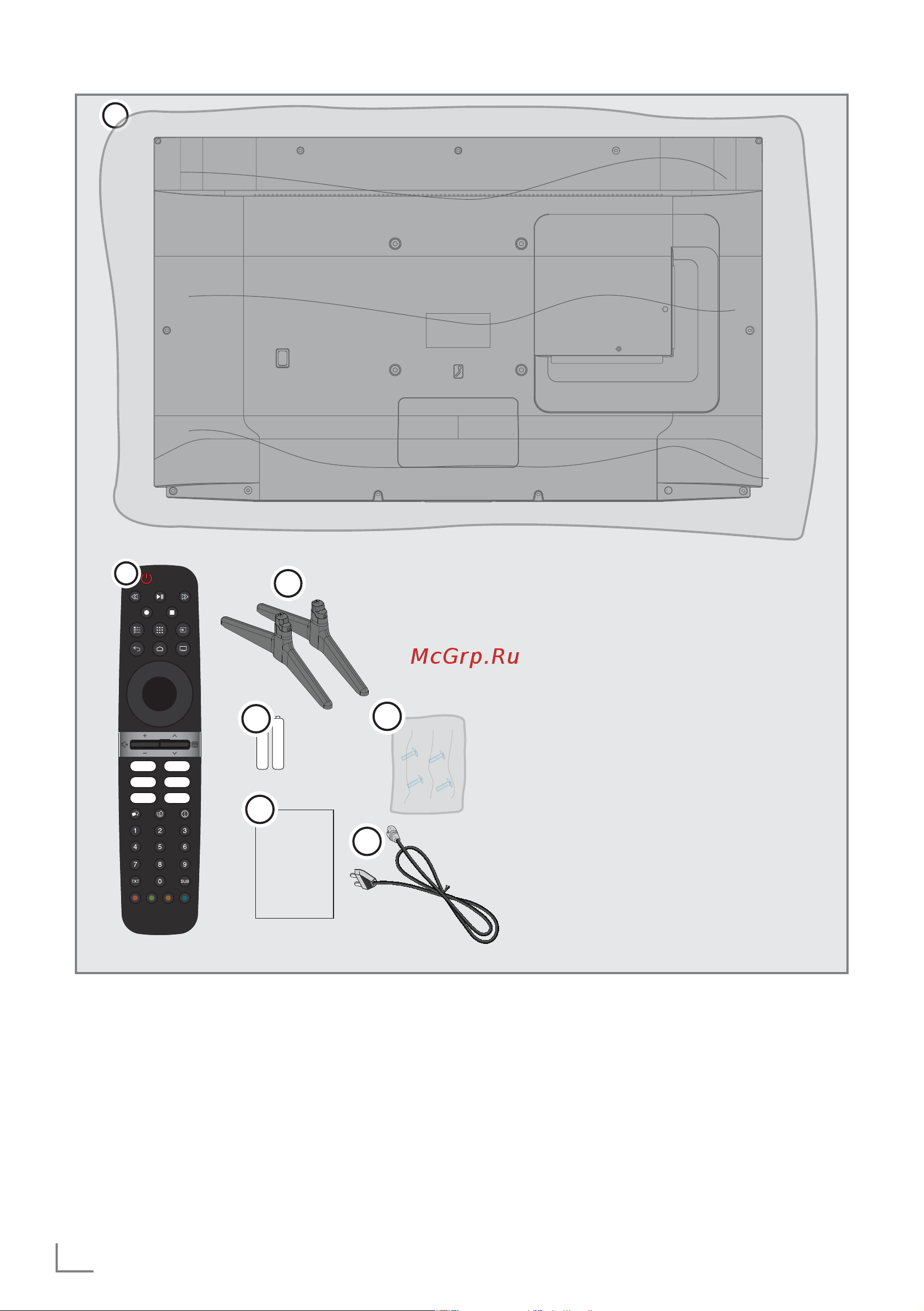 Grundig 50 GGU 7900B [6/24] Содержимое упаковки