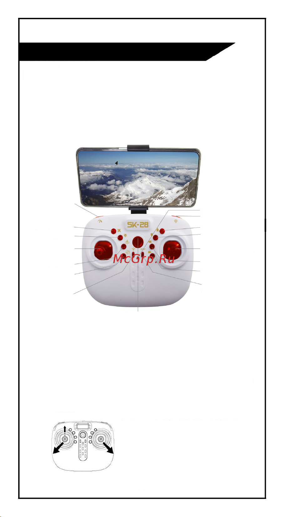Skymoto SK-28 FPV Wi-Fi, Red [2/13] Общий вид пульта управления