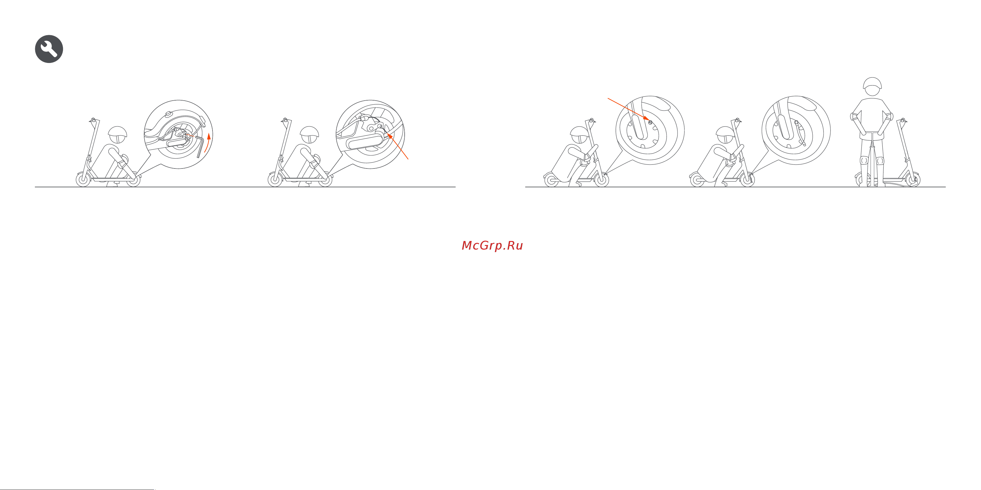 Xiaomi Mi Electric Scooter 3 BHR4853GL Gray [13/15] Adjusting the disc brake halten sie den lenkervorbau mit einer oder beiden händen réglage du frein à disque regolazione del freno a disco ajustar el freno de disco настройка тормозного диска regulowanie hamulca tarczowego регулювання дискового гальма de remschĳf afstellen ﻞﻣاﺮﻔﻟا صﺮﻗ ﻂﺒﺿ رﺎﻃﻹا مﺎﻤﺻ ﺐﻴﻀﻗ