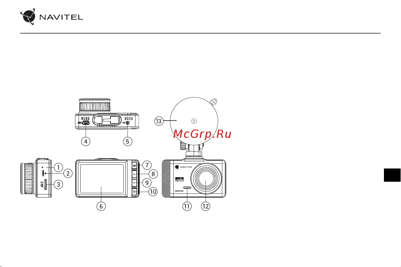 Navitel R450NV [50/77] Componente dispozitiv