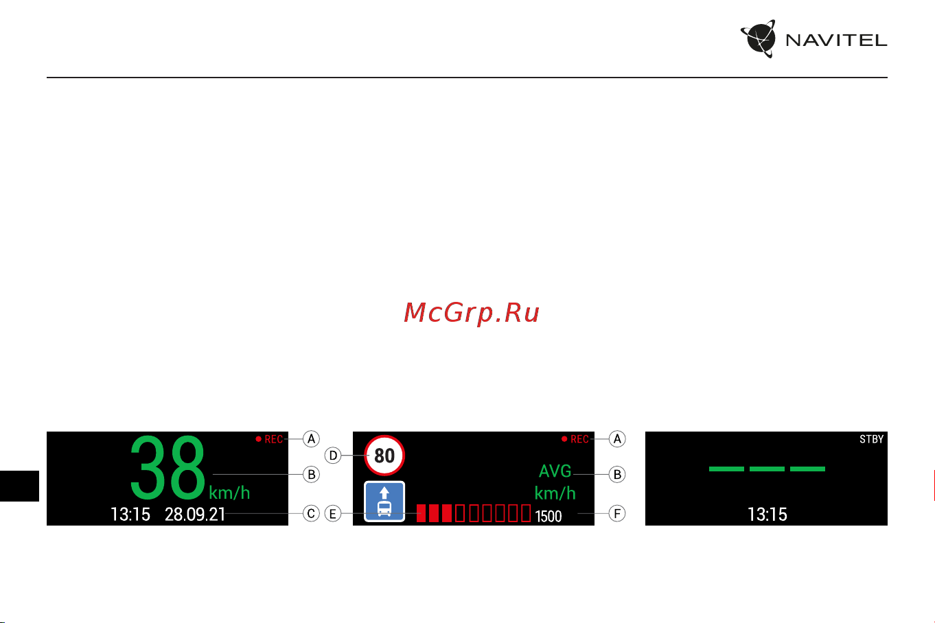 Navitel RC3 PRO [101/111] Digitálny merač rýchlosti a informácie o kamere