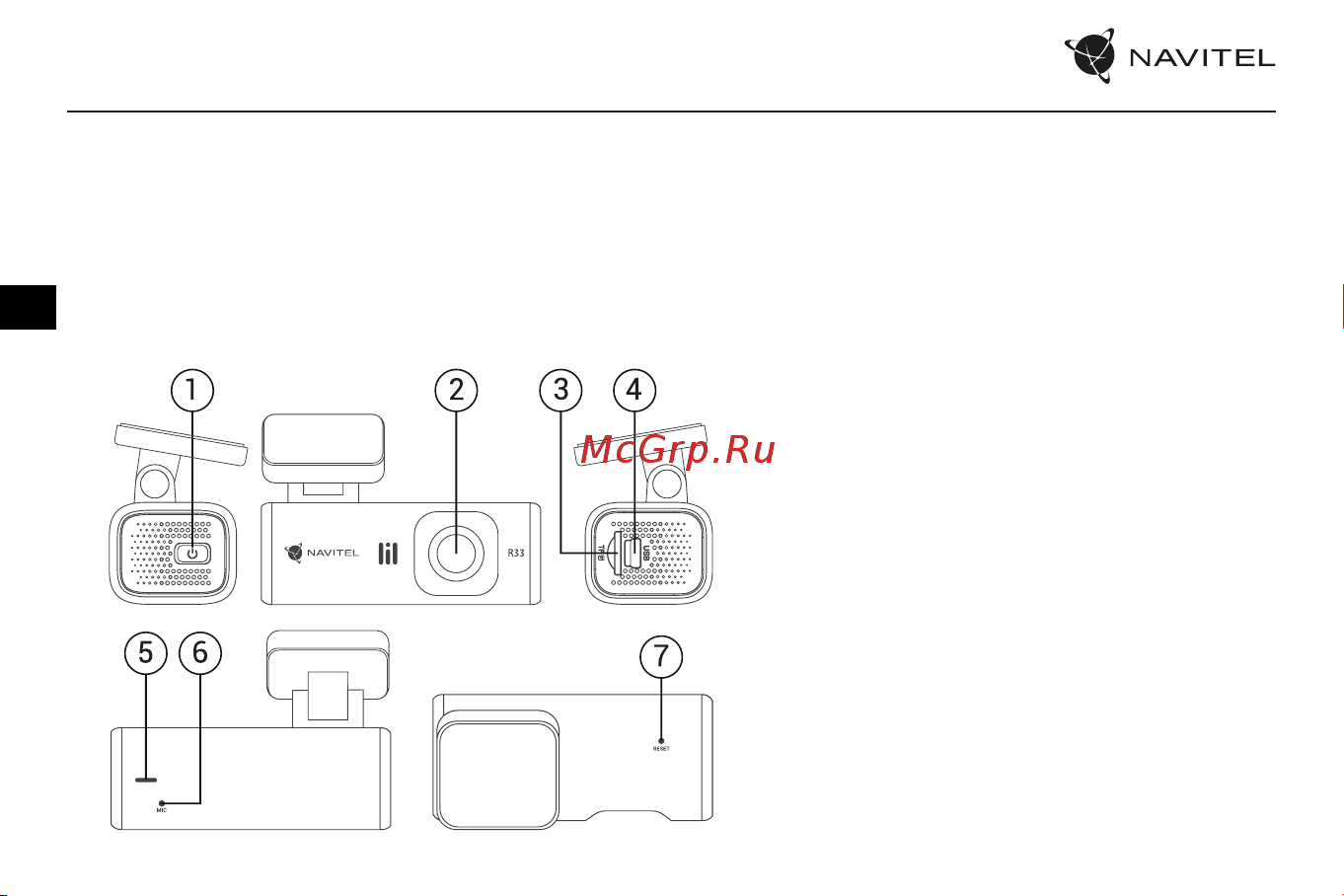 Navitel R33 [17/64] Device layout