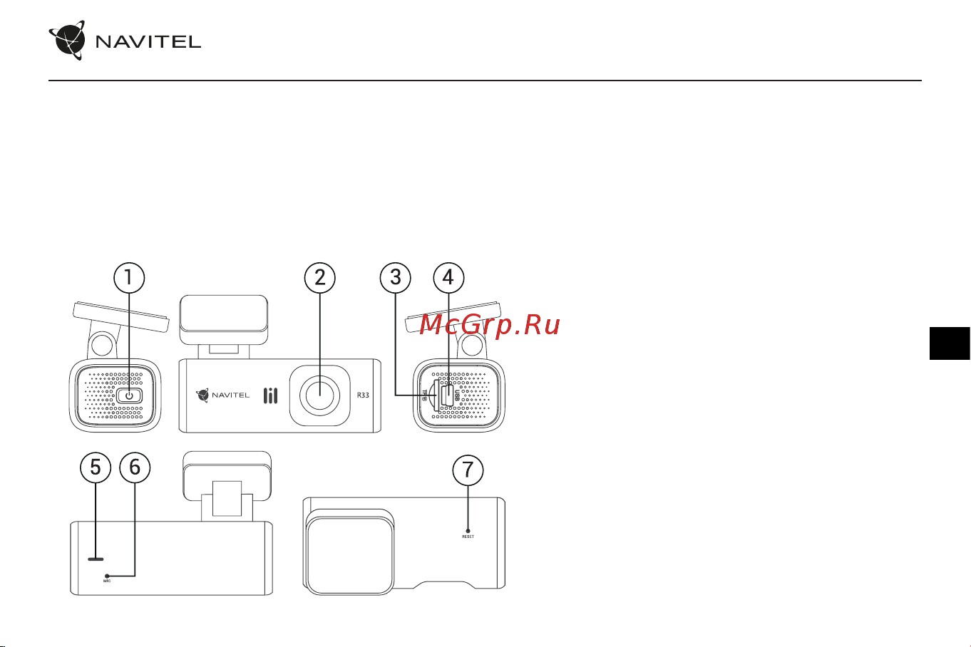Navitel R33 [32/64] Ierīces izkārtojums
