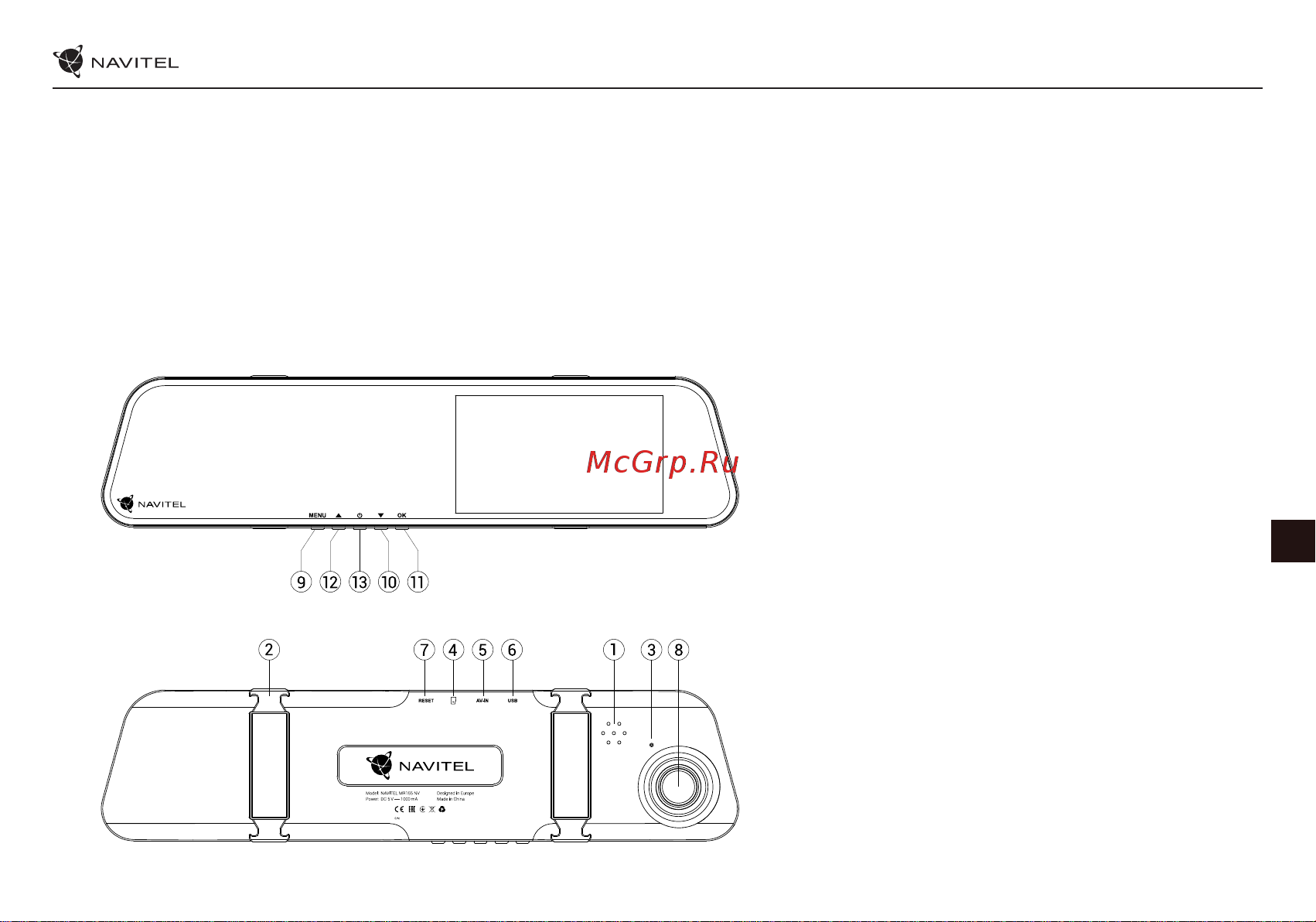 Navitel MR155NV [44/75] Układ urządzenia