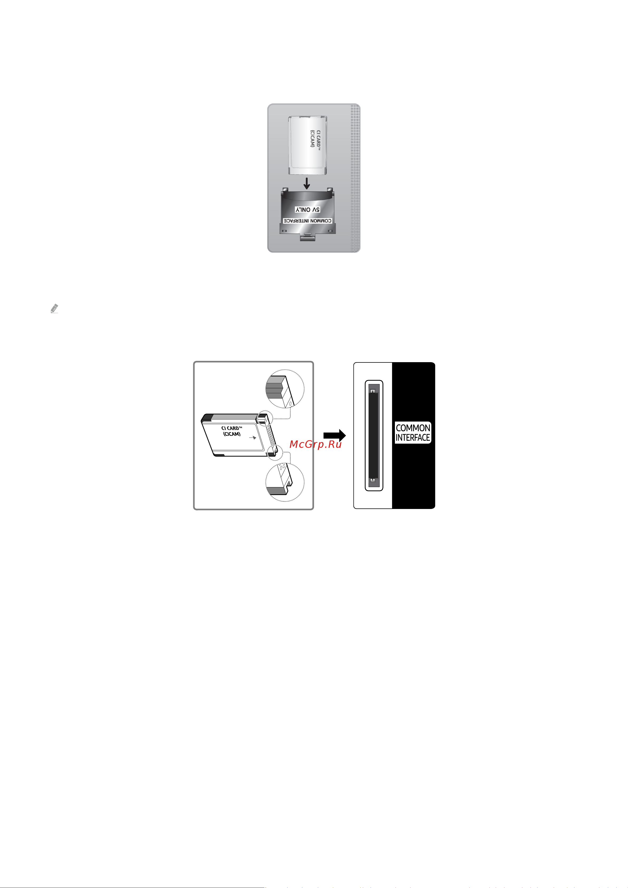 Samsung UE58AU7500U [146/265] Connecting the ci or ci card via common interface slot