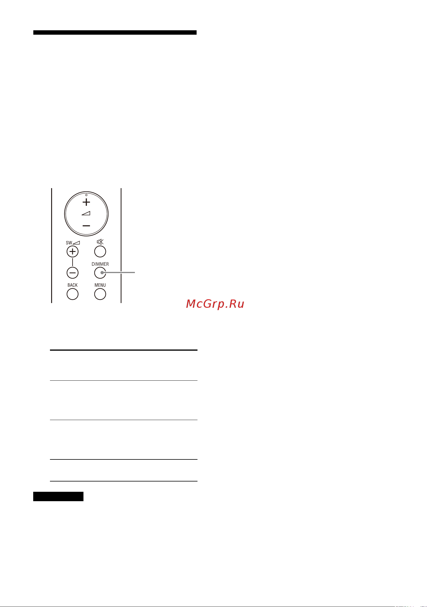 Sony HT-S40R [39/60] Изменение яркости дисплея передней панели и индикаторов dimmer