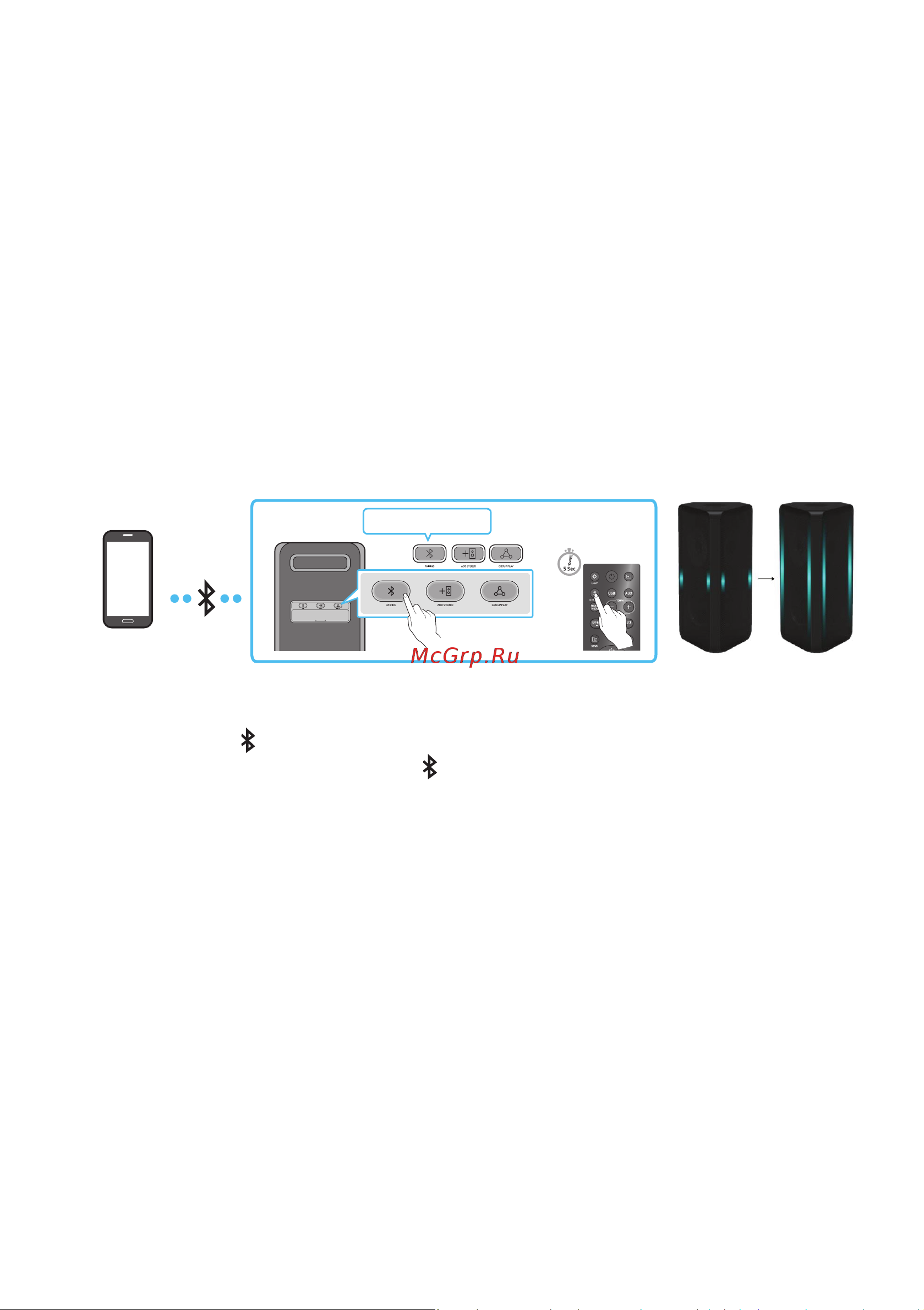 Samsung MX-ST90B [22/134] Bluetooth подключение