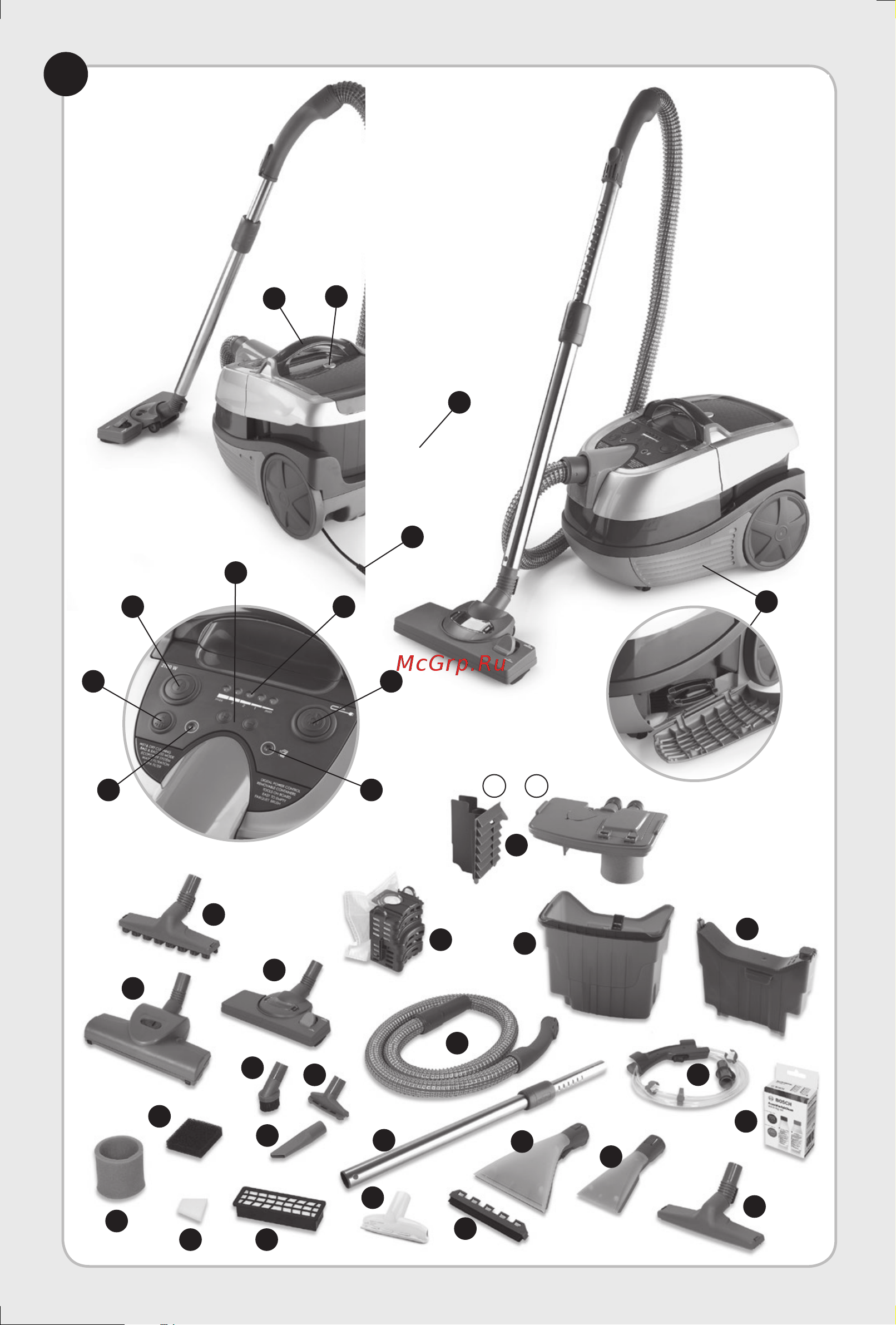 Bosch Serie 4 ProAnimal BWD421PET Руководство по эксплуатации онлайн [2/125] 785587