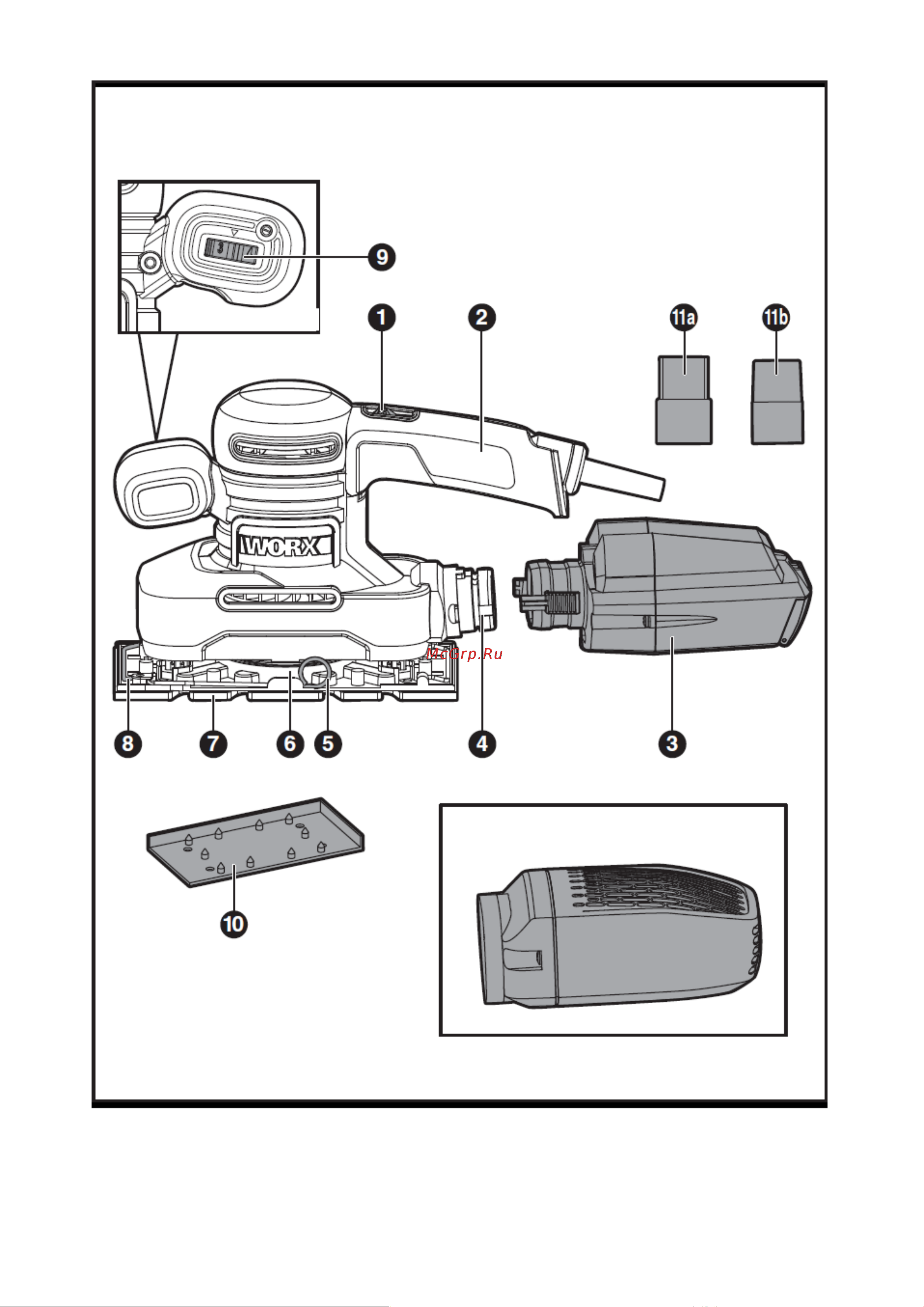 Worx 250Вт WX641 Руководство по эксплуатации онлайн [2/11] 863807