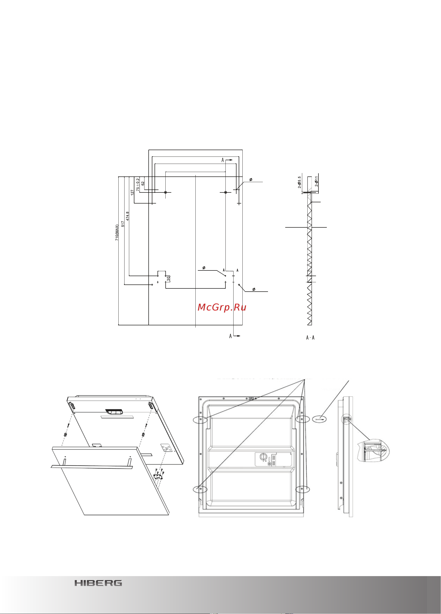 Hiberg F68 1430 B [38/56] Выкрутите 4 коротких винта