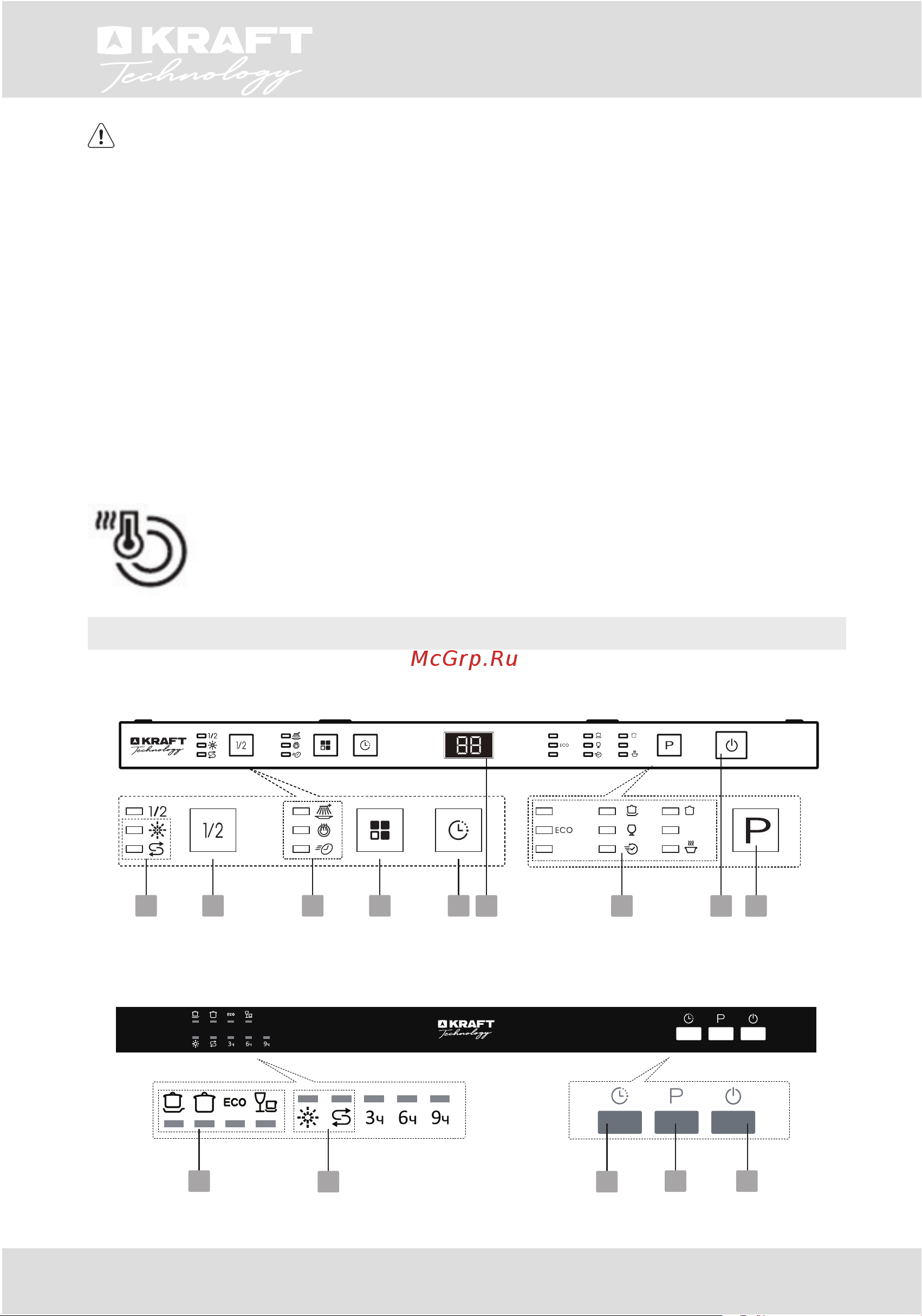 KRAFT TCH-DM604D1202SBI [16/56] Панель управления