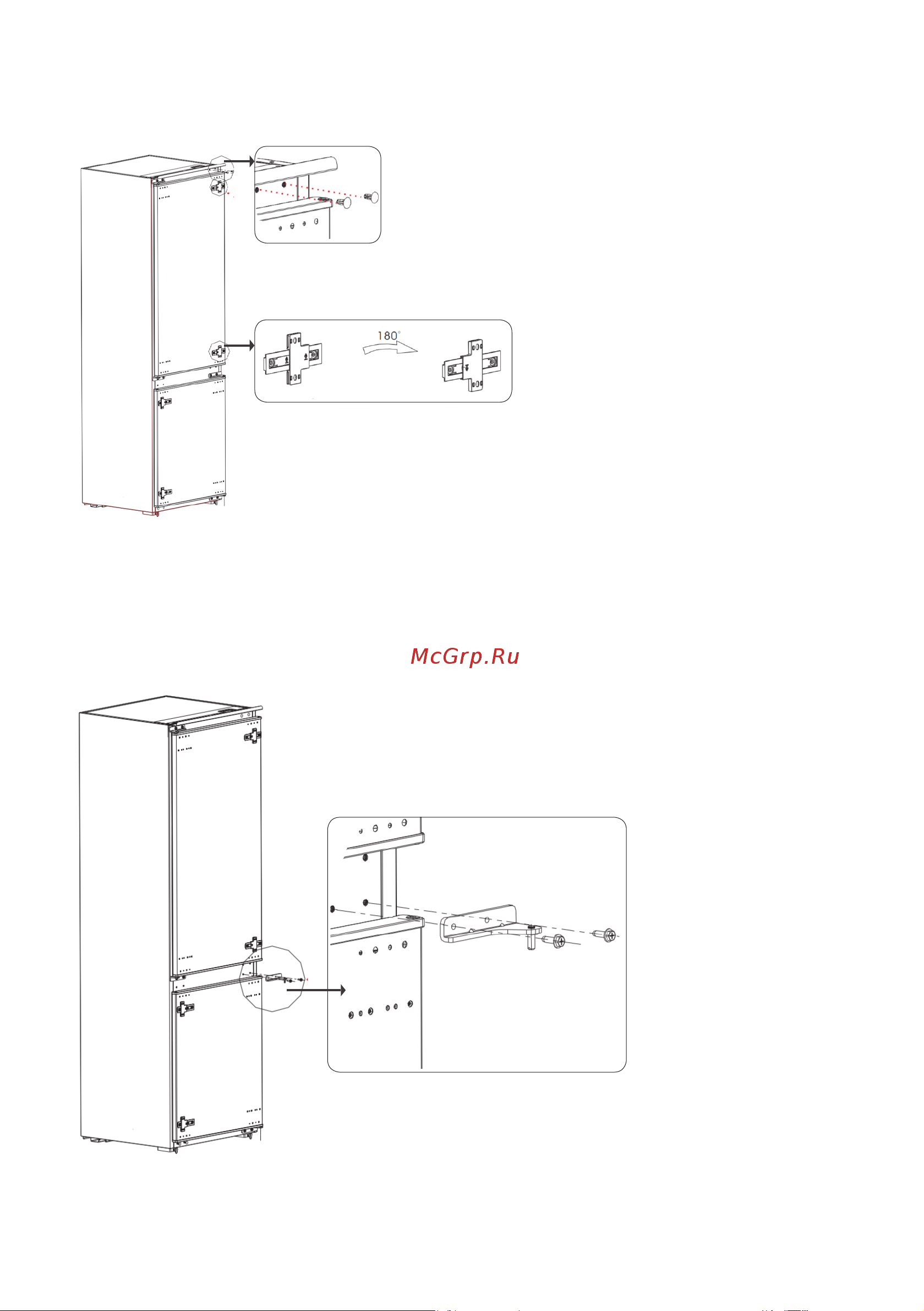 Midea MDRE354FGF01 [65/96] Переустановка нижней двери