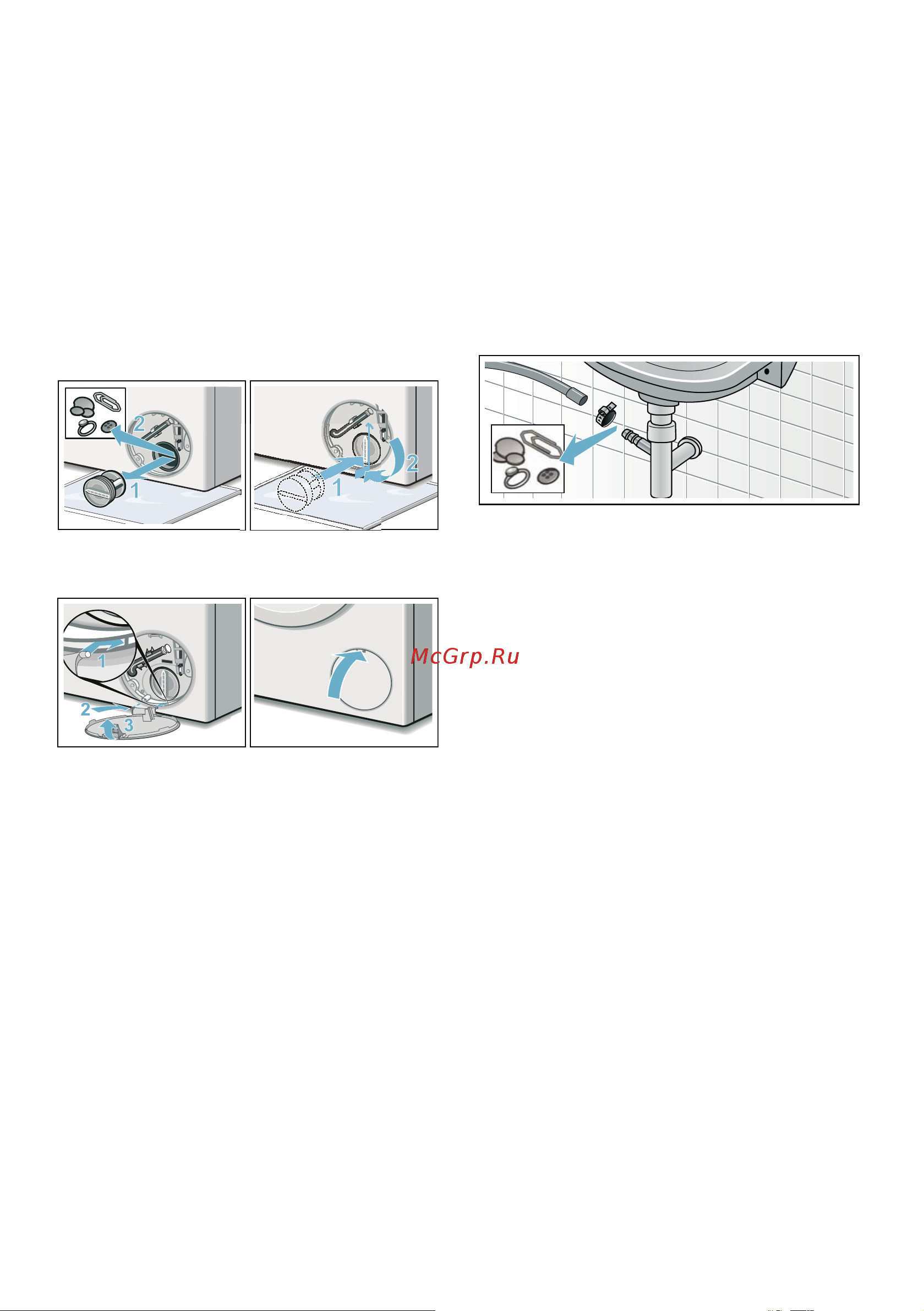 Bosch Serie 4 WLP20260OE [39/48] Засорение сетчатого фильтра в шланге для подачи воды