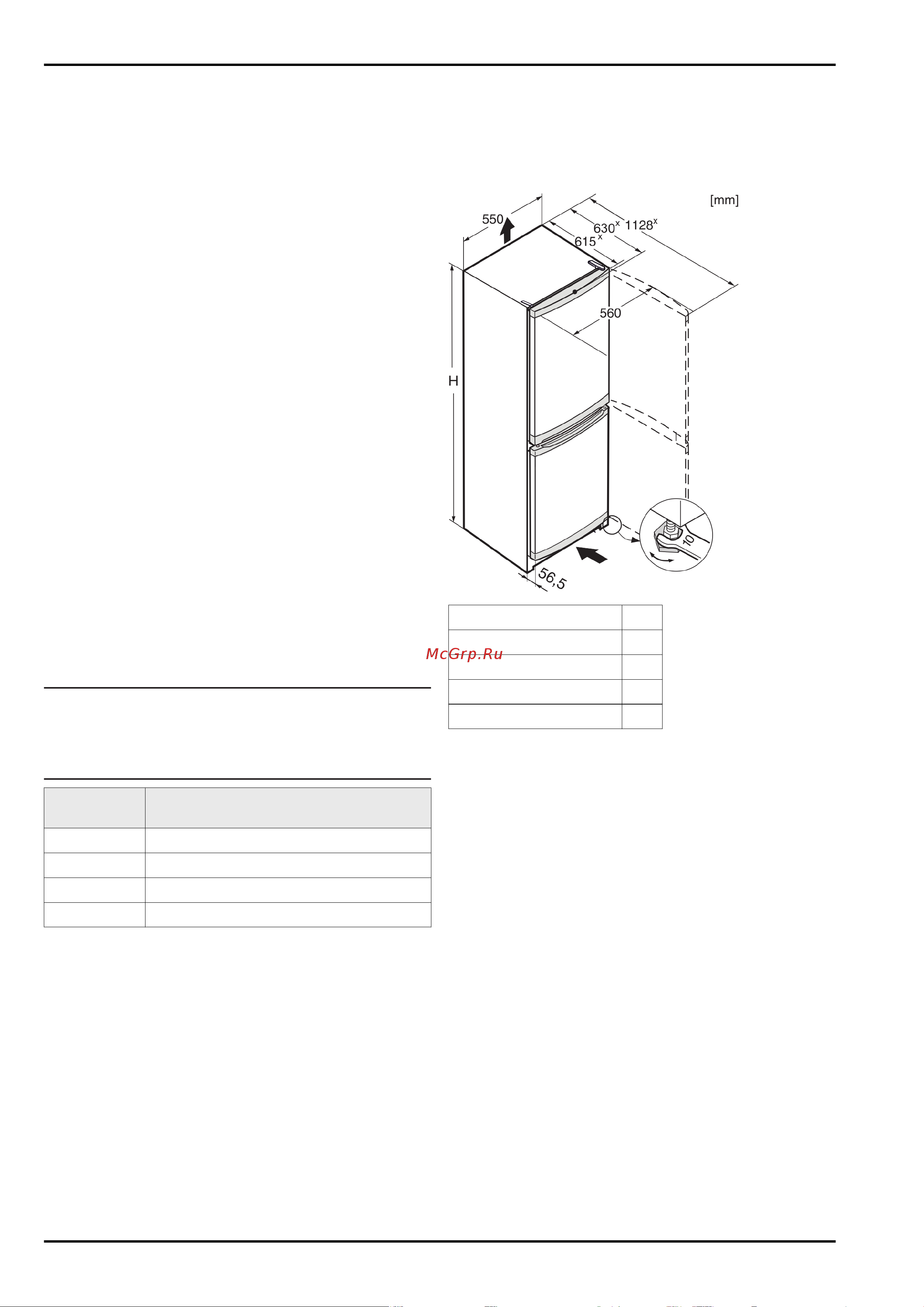 Liebherr CUkw 2831-22 001 [3/16] Габариты для установки