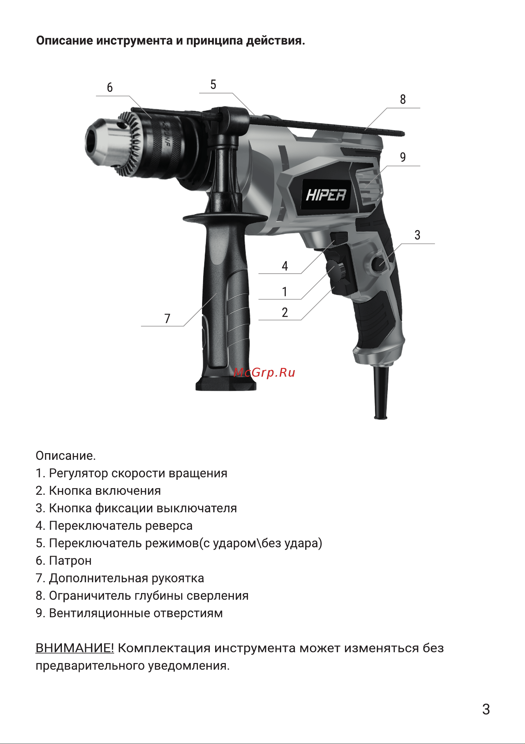 Hiper HID680B Руководство по эксплуатации онлайн [3/16] 785929