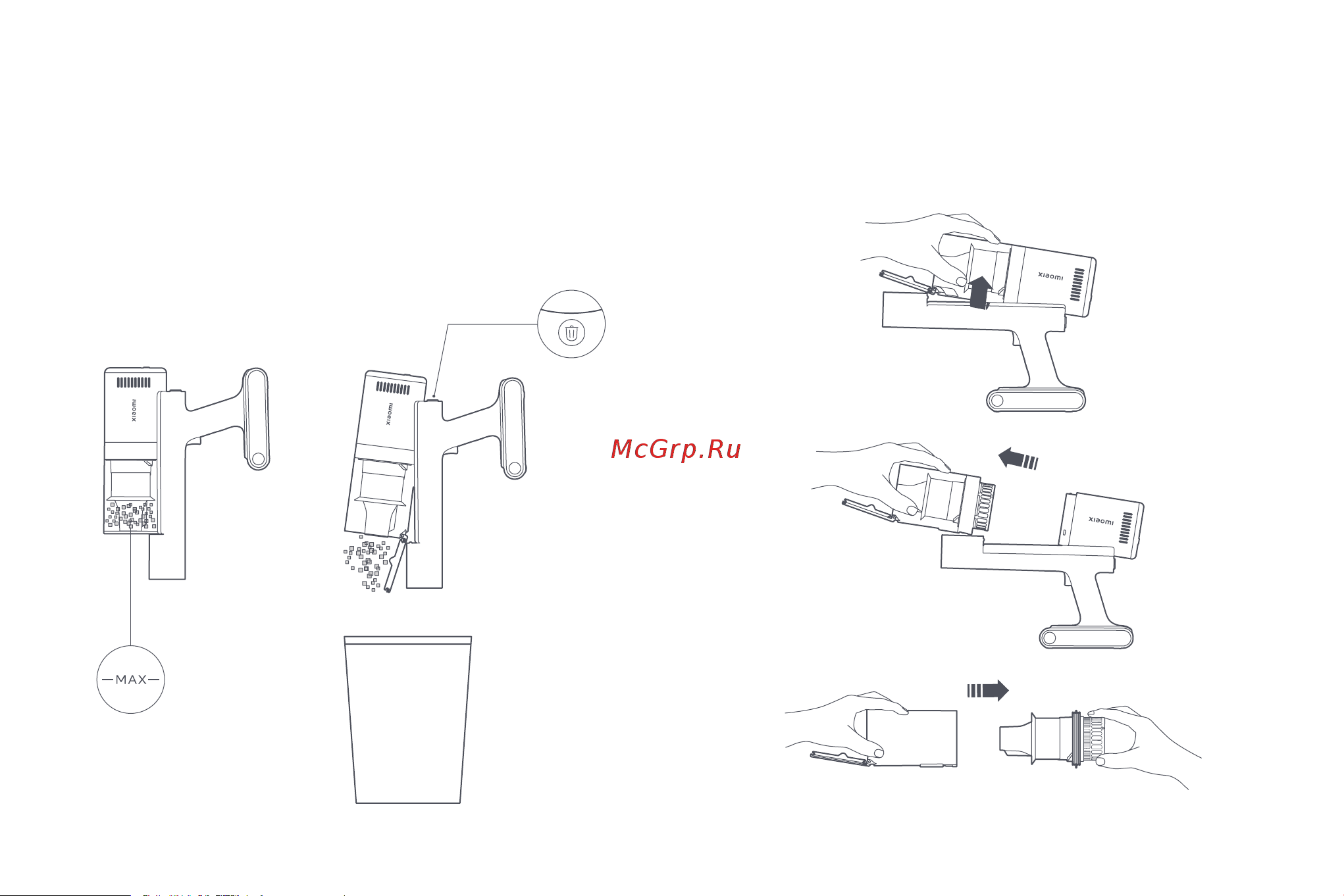 Xiaomi Vacuum Cleaner G11 EU [136/164] Czyszczenie pojemnika na kurz i zespołu ﬁltra