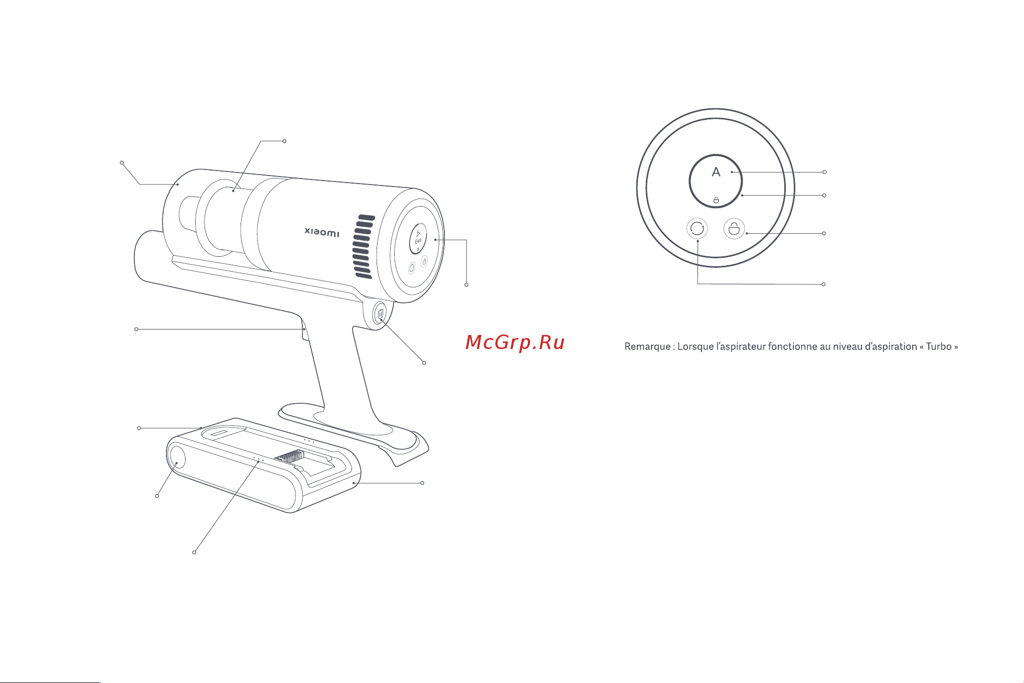 Xiaomi Vacuum Cleaner G11 EU [39/164] Aspirateur aﬃchage et boutons