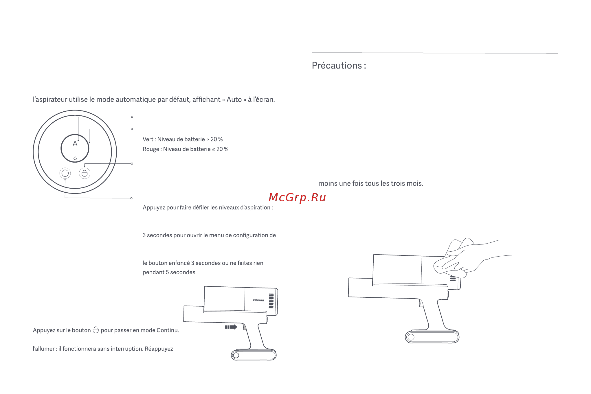Xiaomi Vacuum Cleaner G11 EU [44/164] Entretien et maintenance