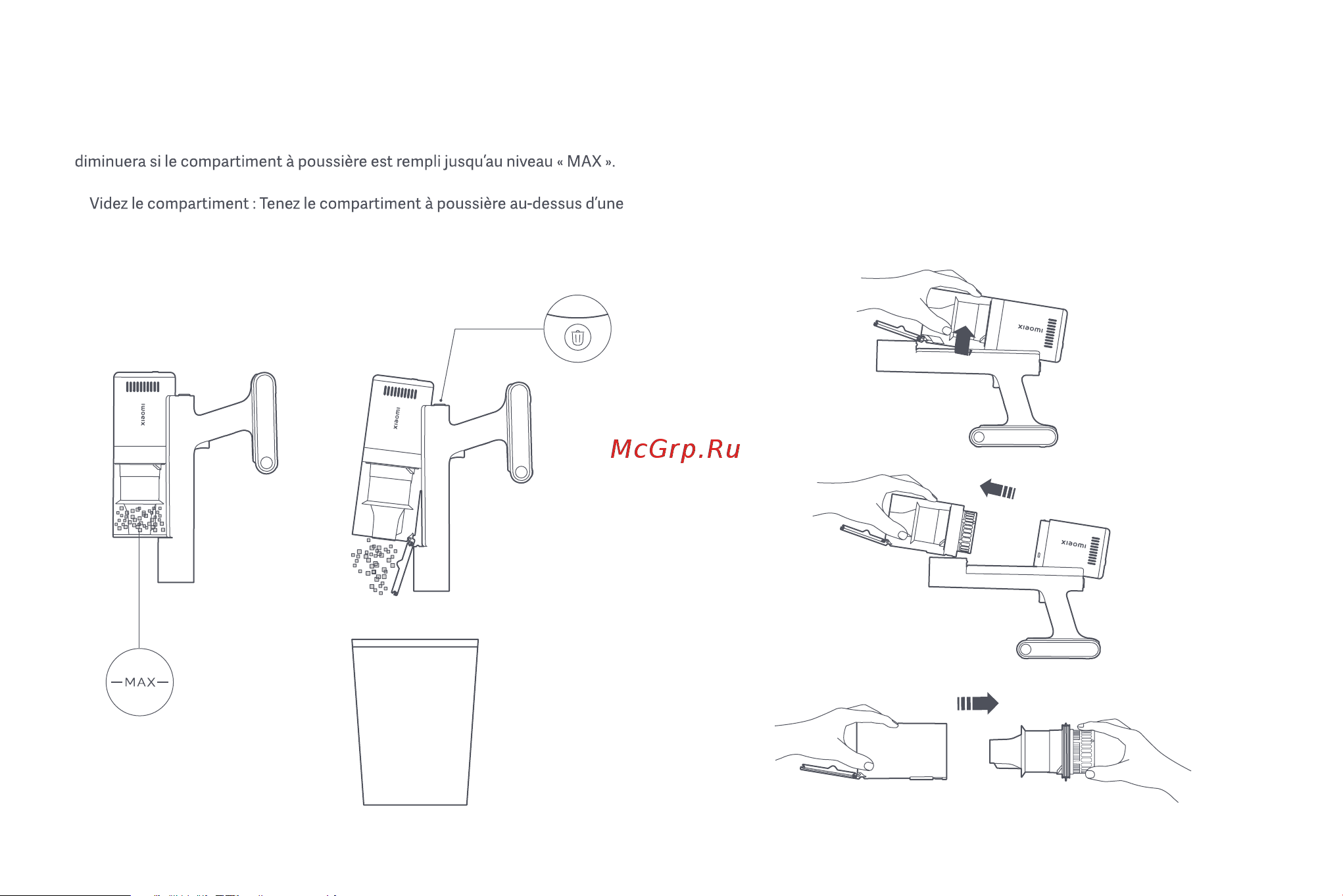 Xiaomi Vacuum Cleaner G11 EU [45/164] Netoyage du compartiment à poussière et de l ensemble de ﬁltre