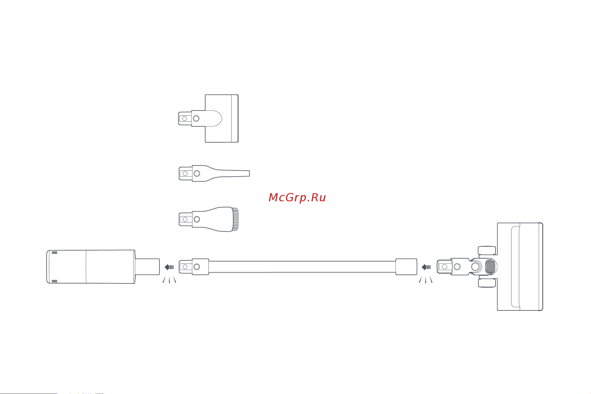Xiaomi Vacuum Cleaner G11 EU [7/164] Installing the accessories onto the vacuum cleaner