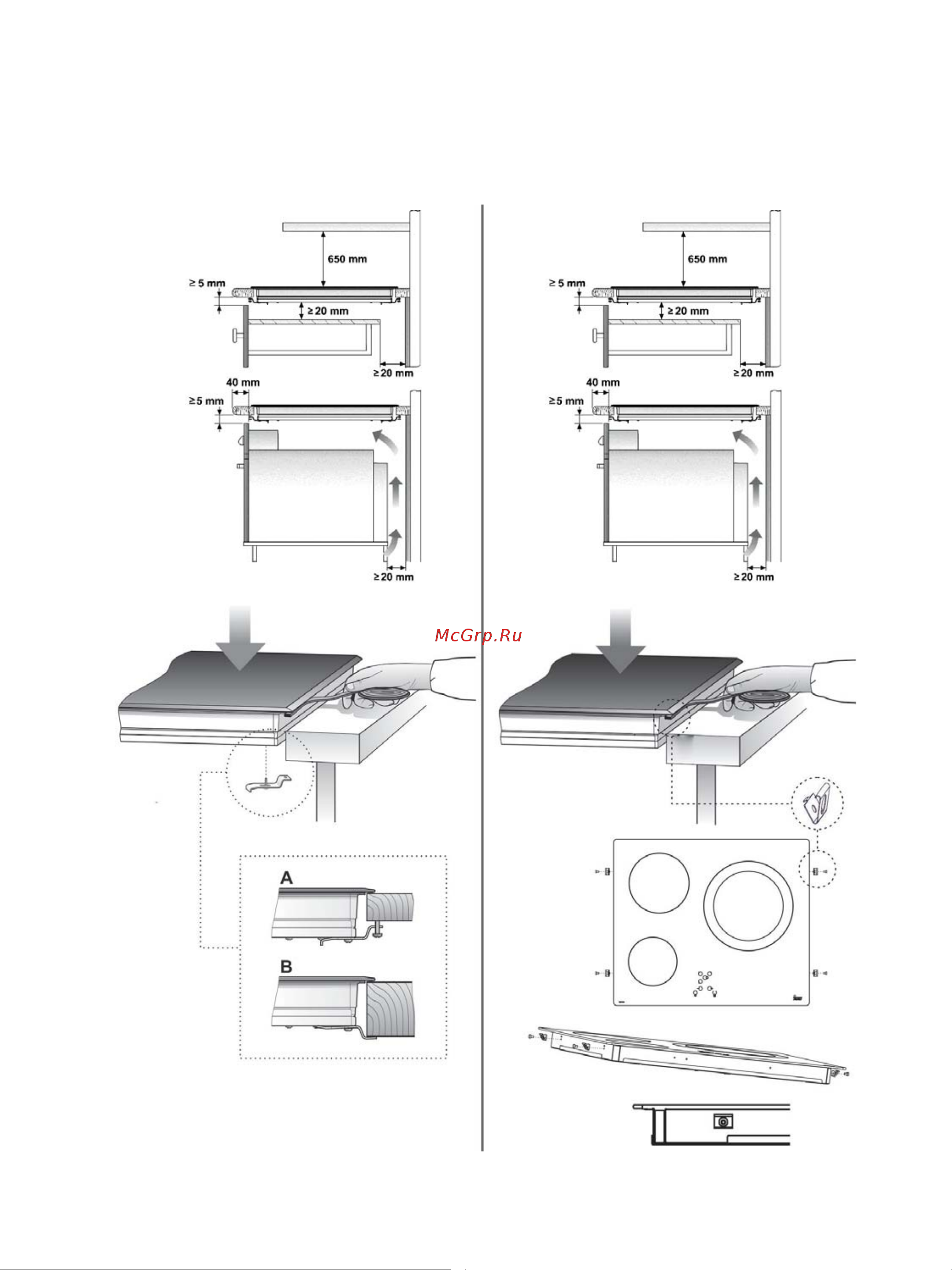 Smeg SE264TD1 [5/11] Standard installation system fast click system