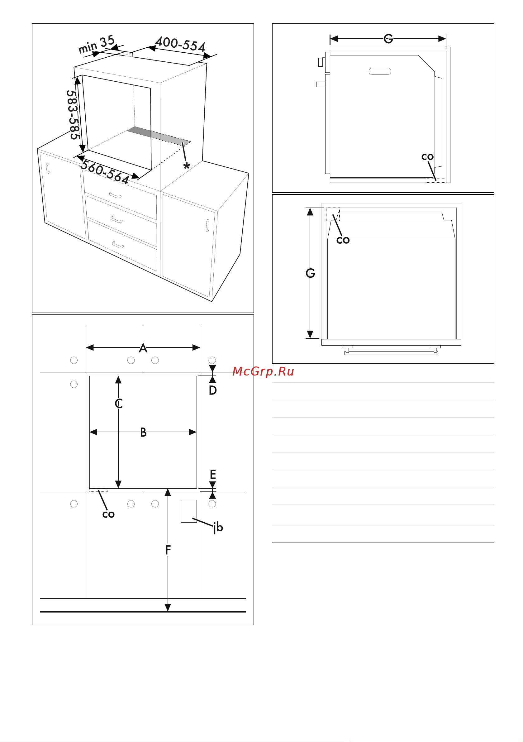 Smeg SOP6102TN [43/45] Установка 339 914779561 e