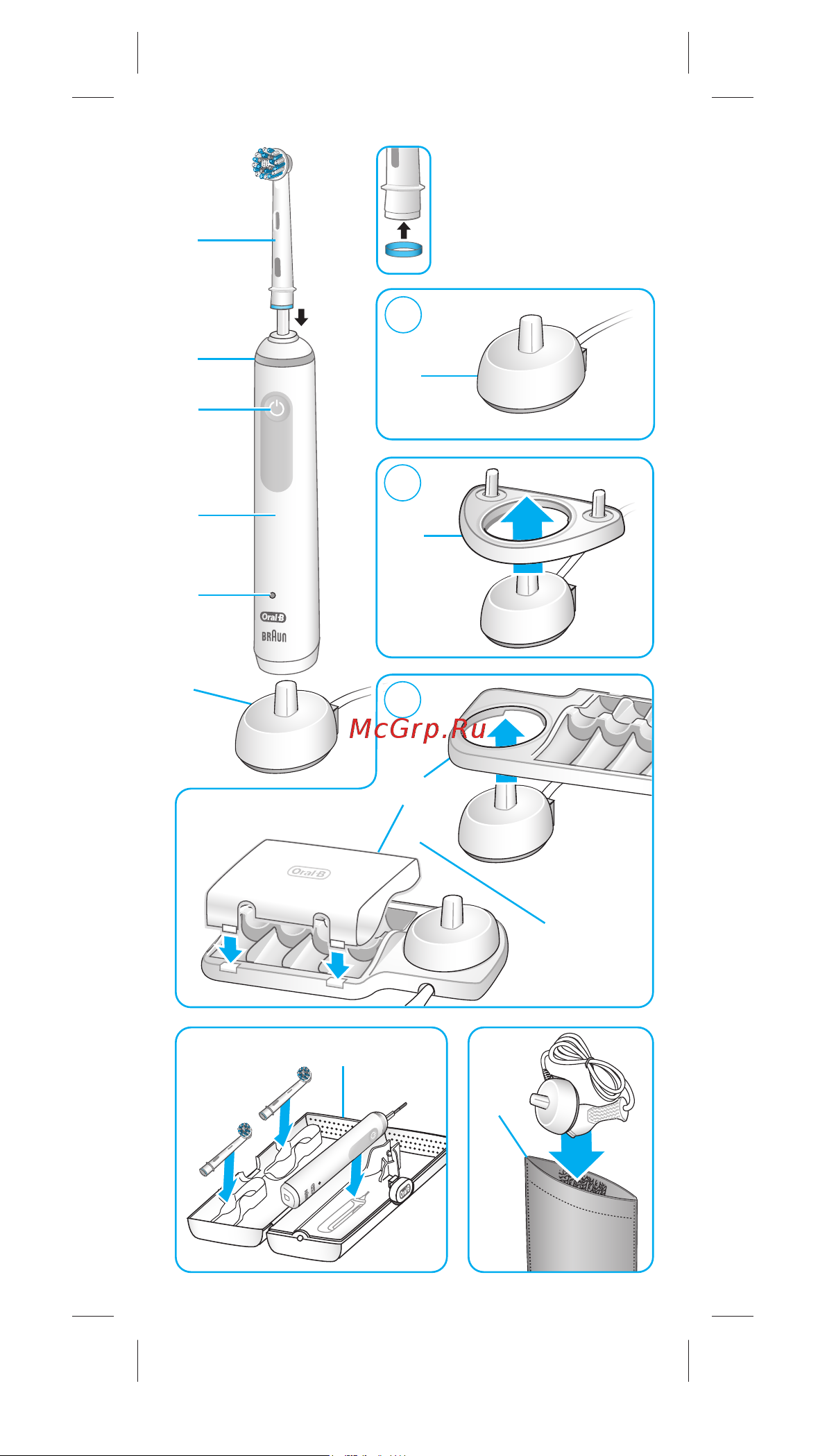 Braun Oral-B Pro 3/D505.513.3 Cross Action Light Blue Руководство по эксплуатации онлайн [4/52] 786071