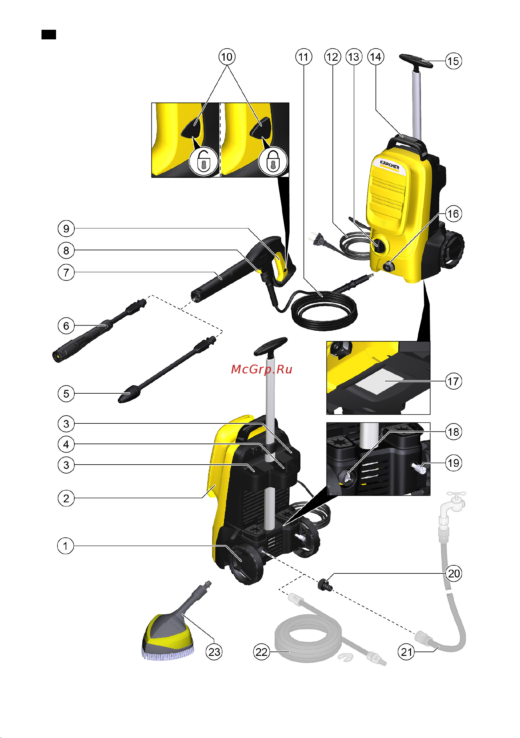 Karcher K 4 Compact UM (1.679-406.0) Руководство по эксплуатации онлайн [2/134] 804572