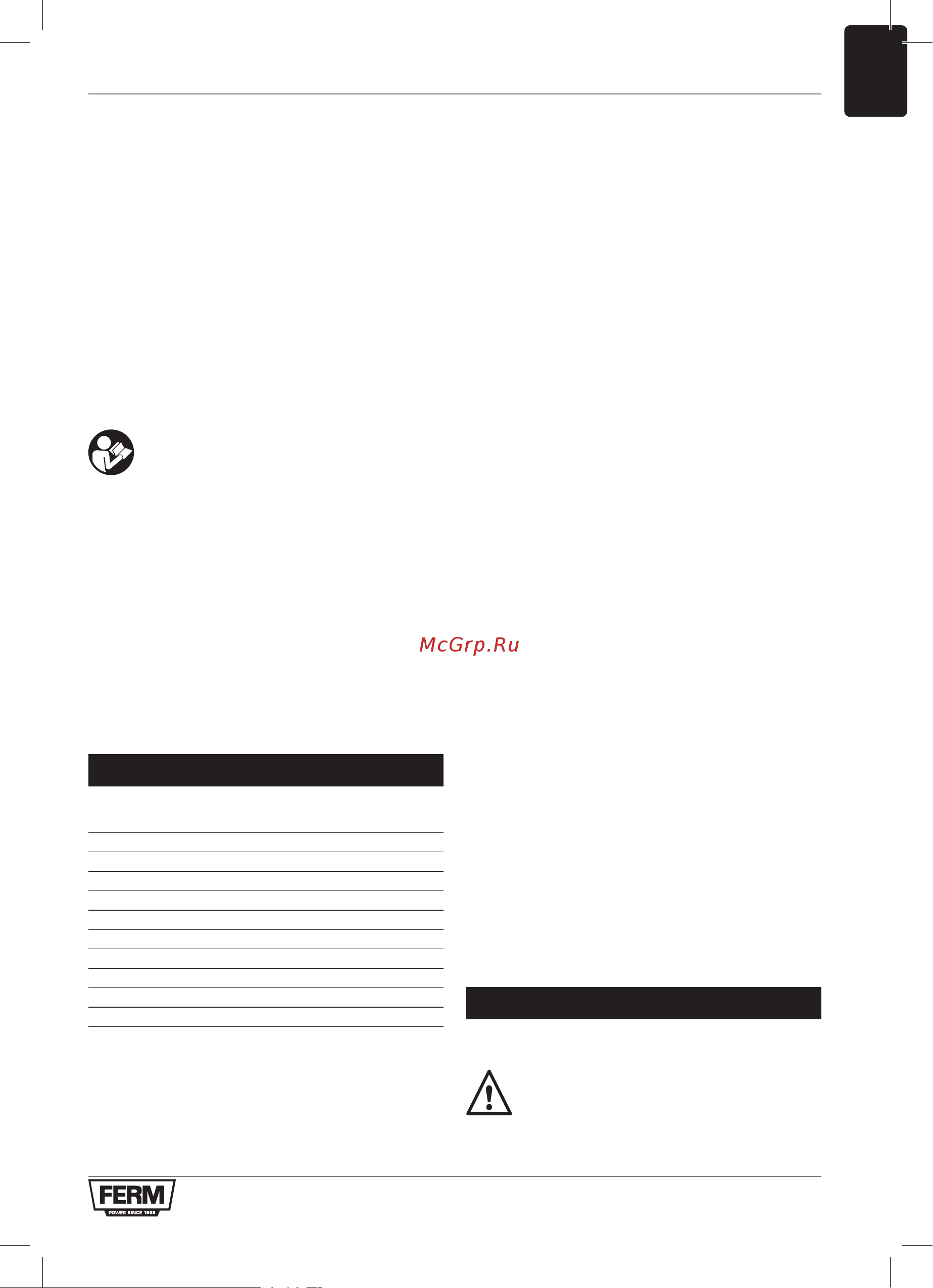 FERM BGM1020 [3/72] Safety instructions
