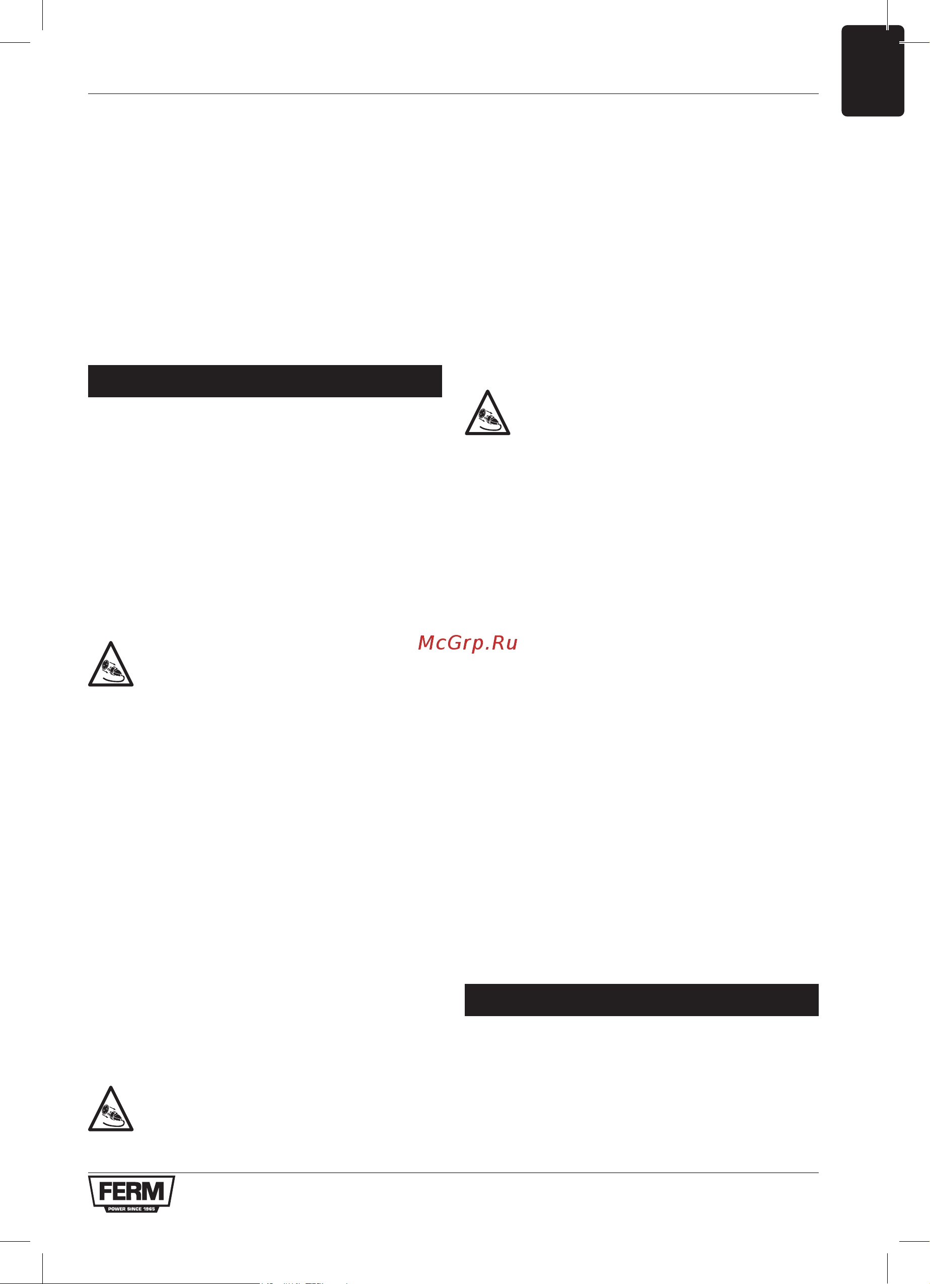 FERM BGM1020 [9/72] Installation